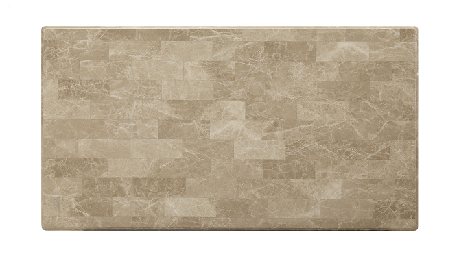 Daesha Marble & Antique Gold Coffee Table - Ideal Furniture (Fresno,CA)