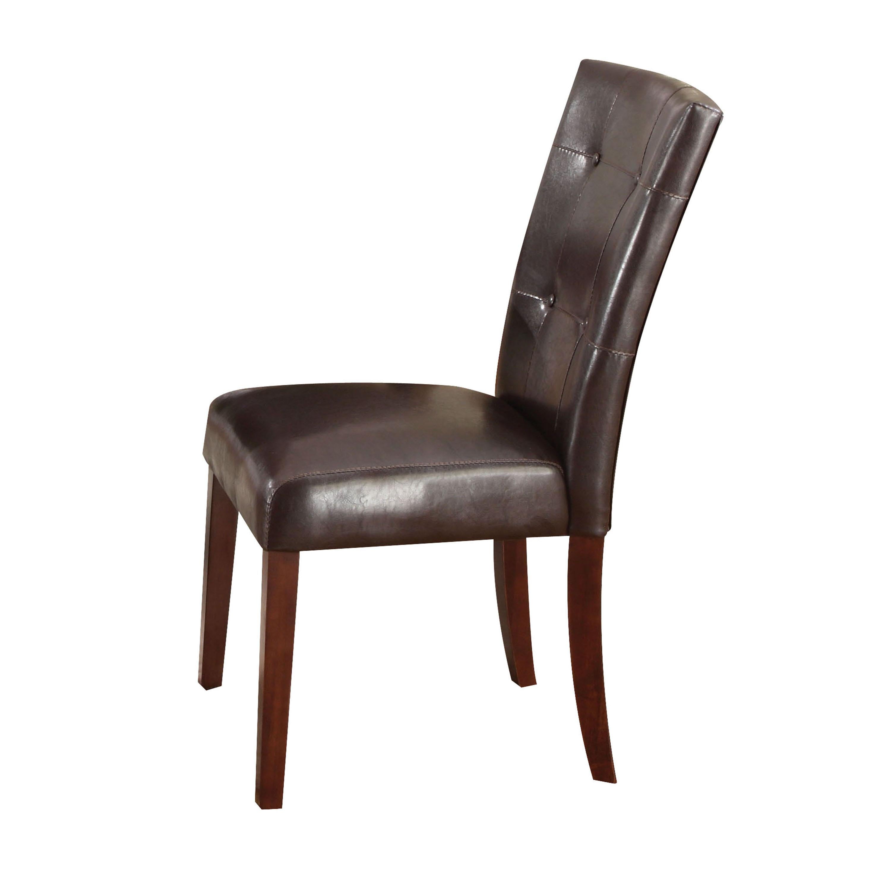 Danville Espresso PU & Walnut Side Chair - Ideal Furniture (Fresno,CA)