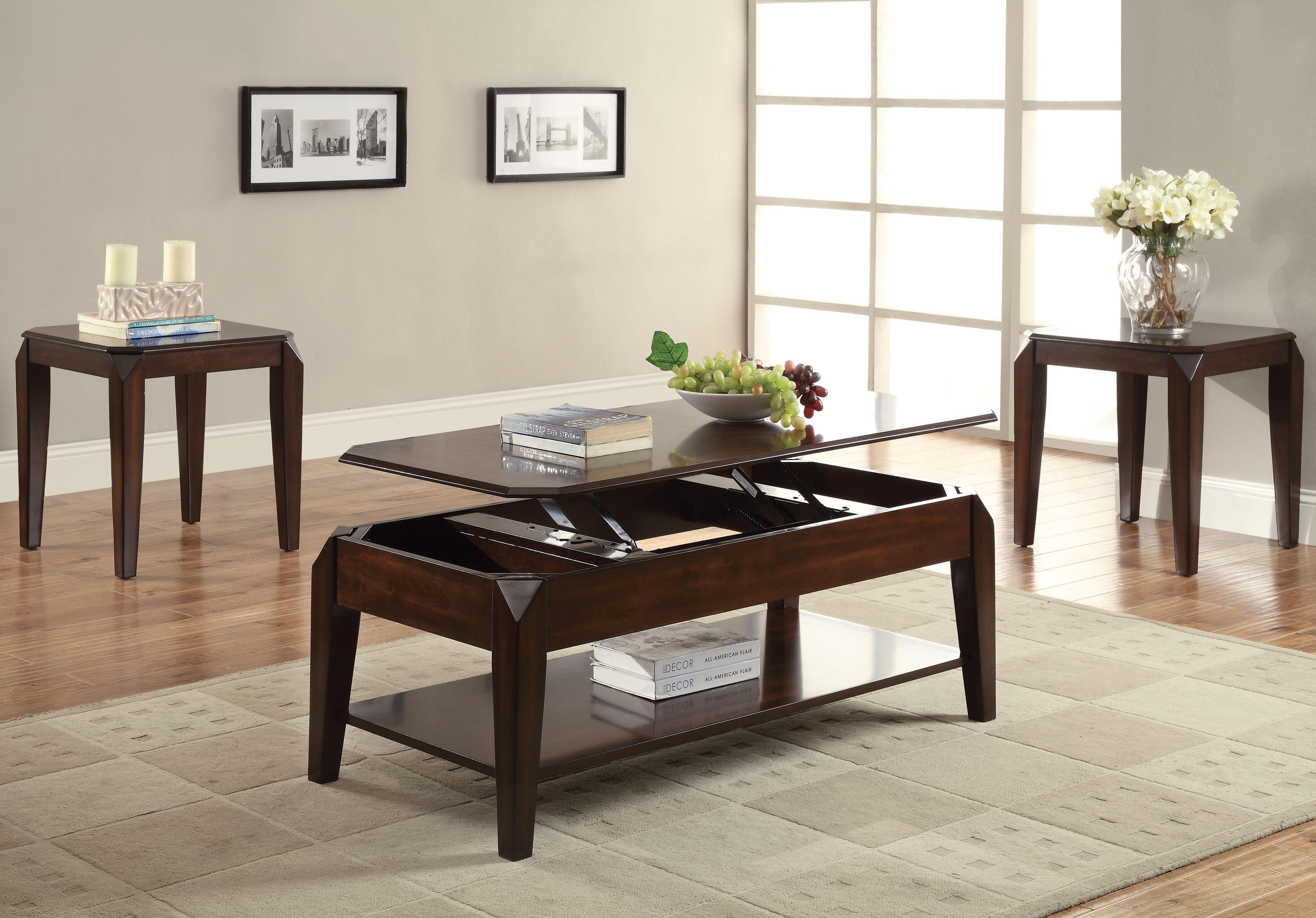 Docila Walnut Coffee Table - Ideal Furniture (Fresno,CA)