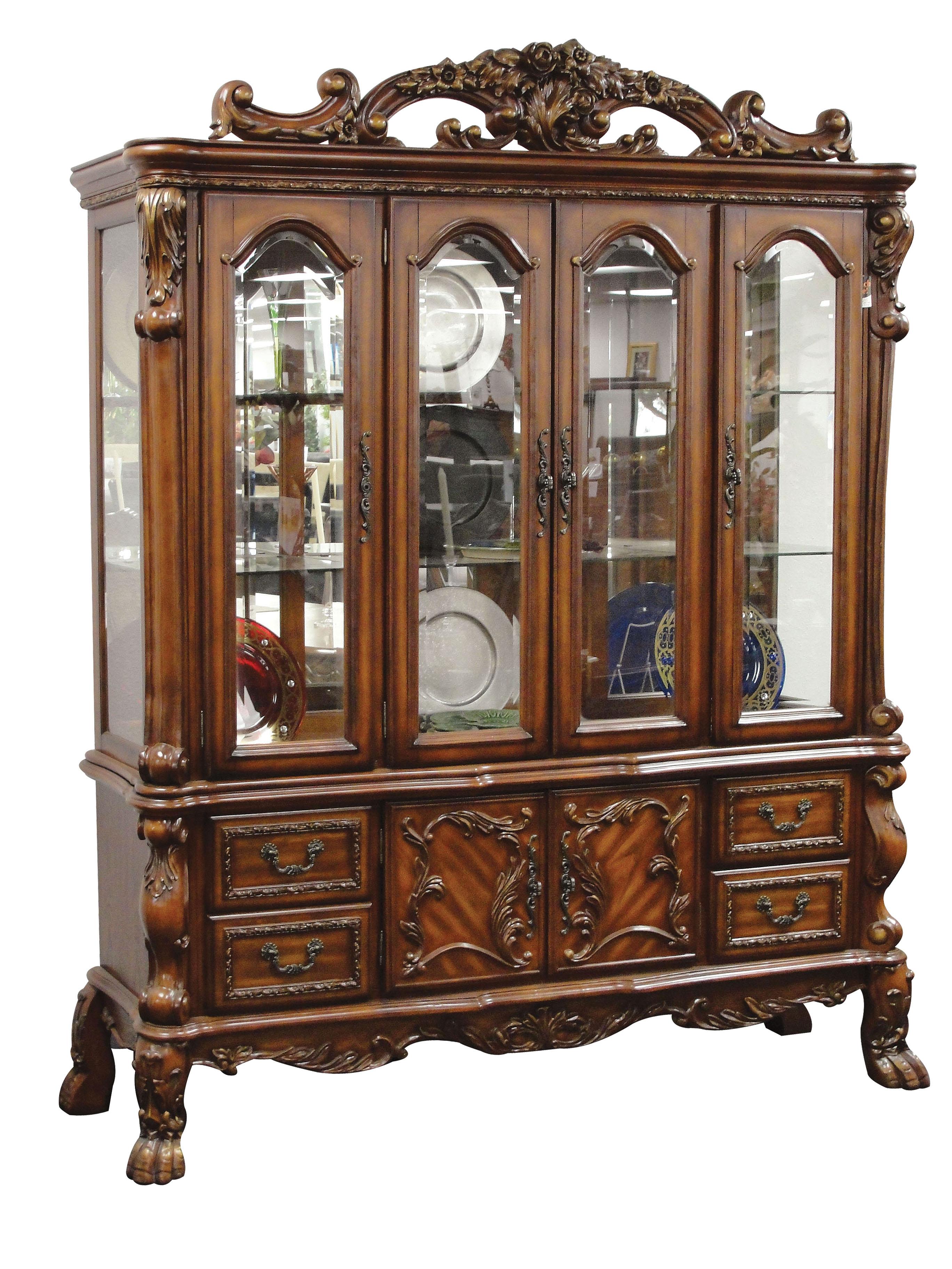 Dresden Cherry Oak Hutch & Buffet - Ideal Furniture (Fresno,CA)