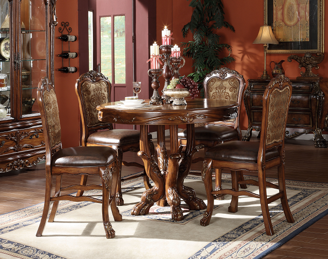 Dresden Cherry Oak Counter Height Table - Ideal Furniture (Fresno,CA)