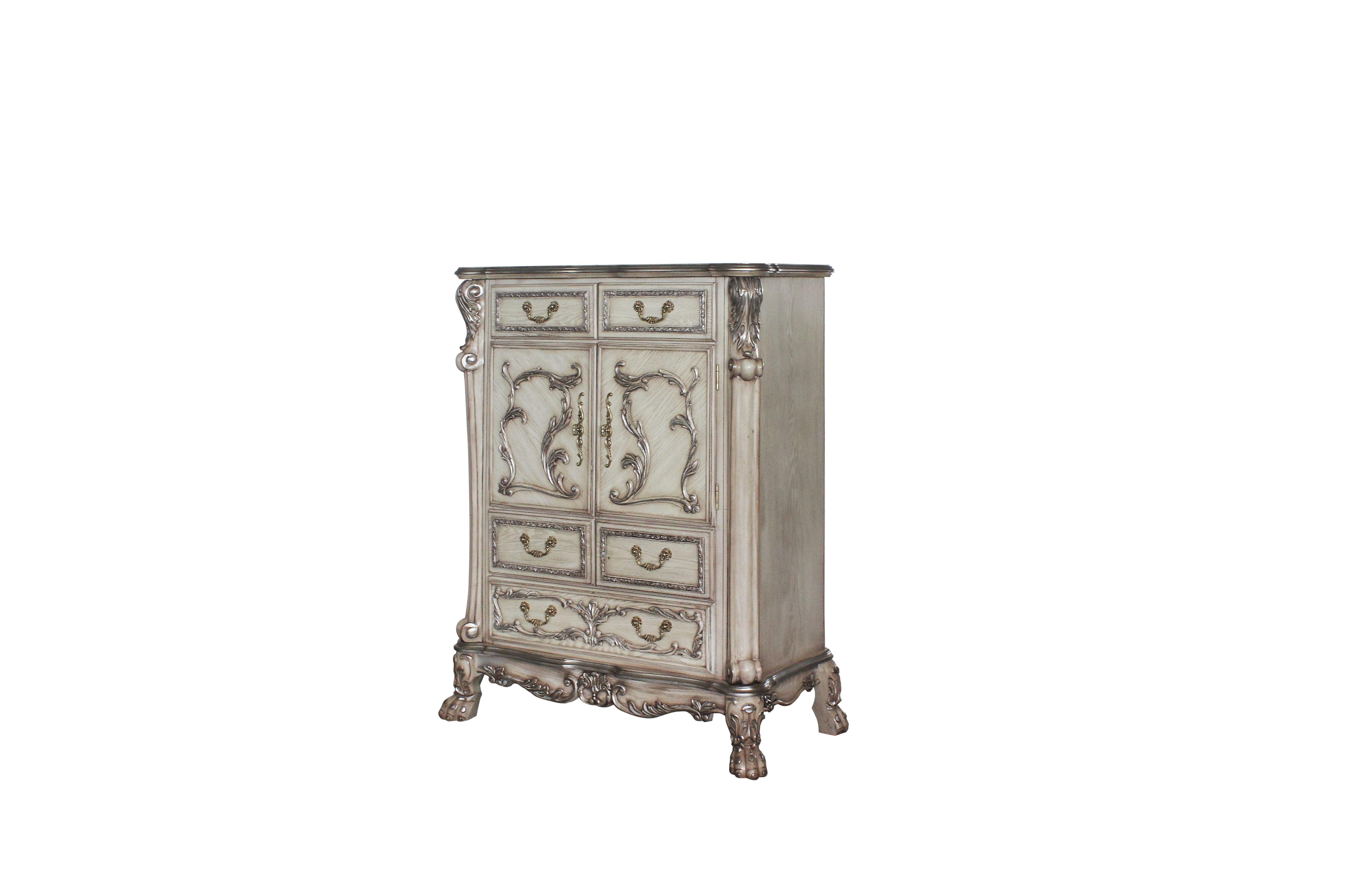Dresden Vintage Bone White Chest - Ideal Furniture (Fresno,CA)