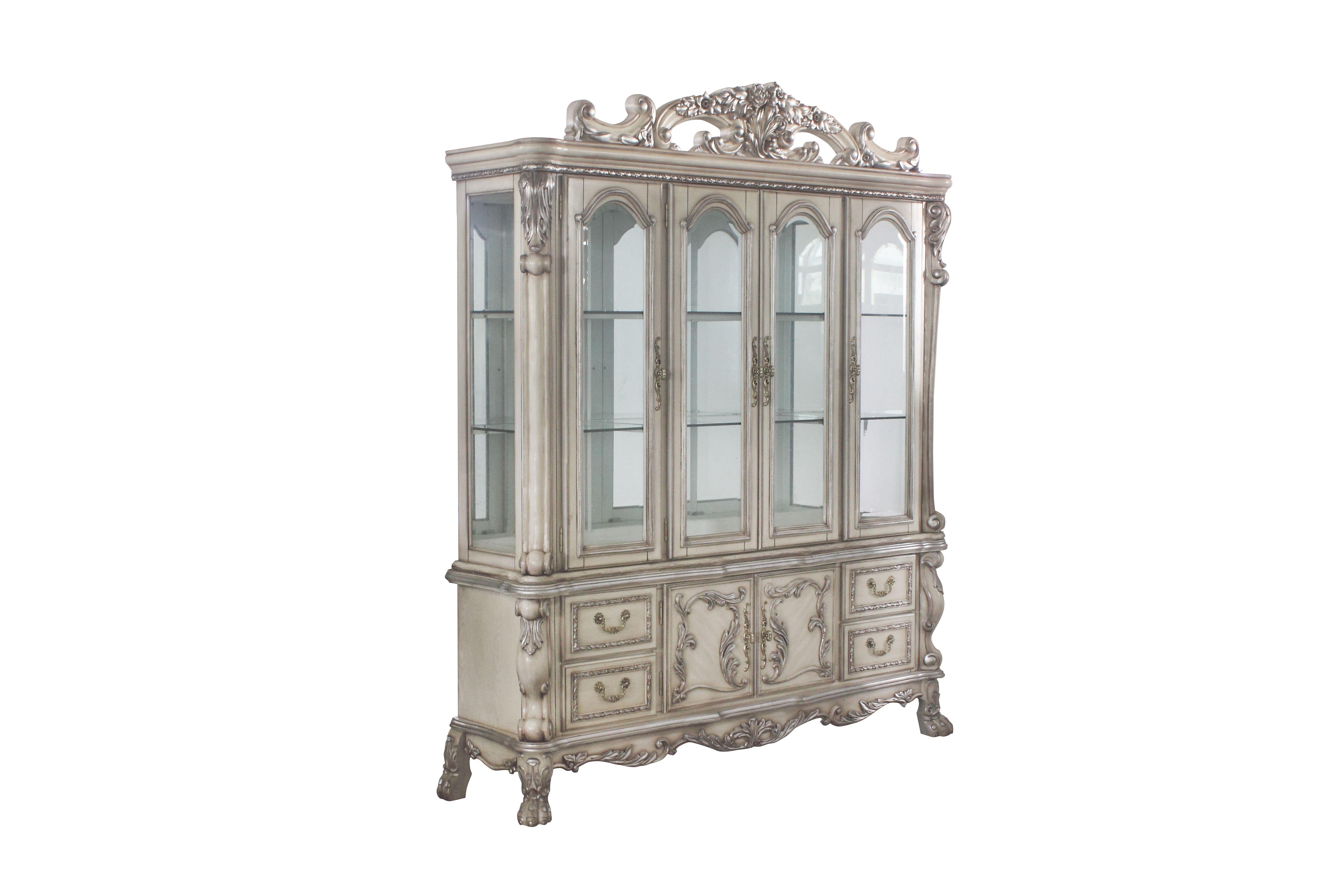 Dresden Vintage Bone White Hutch & Buffet - Ideal Furniture (Fresno,CA)