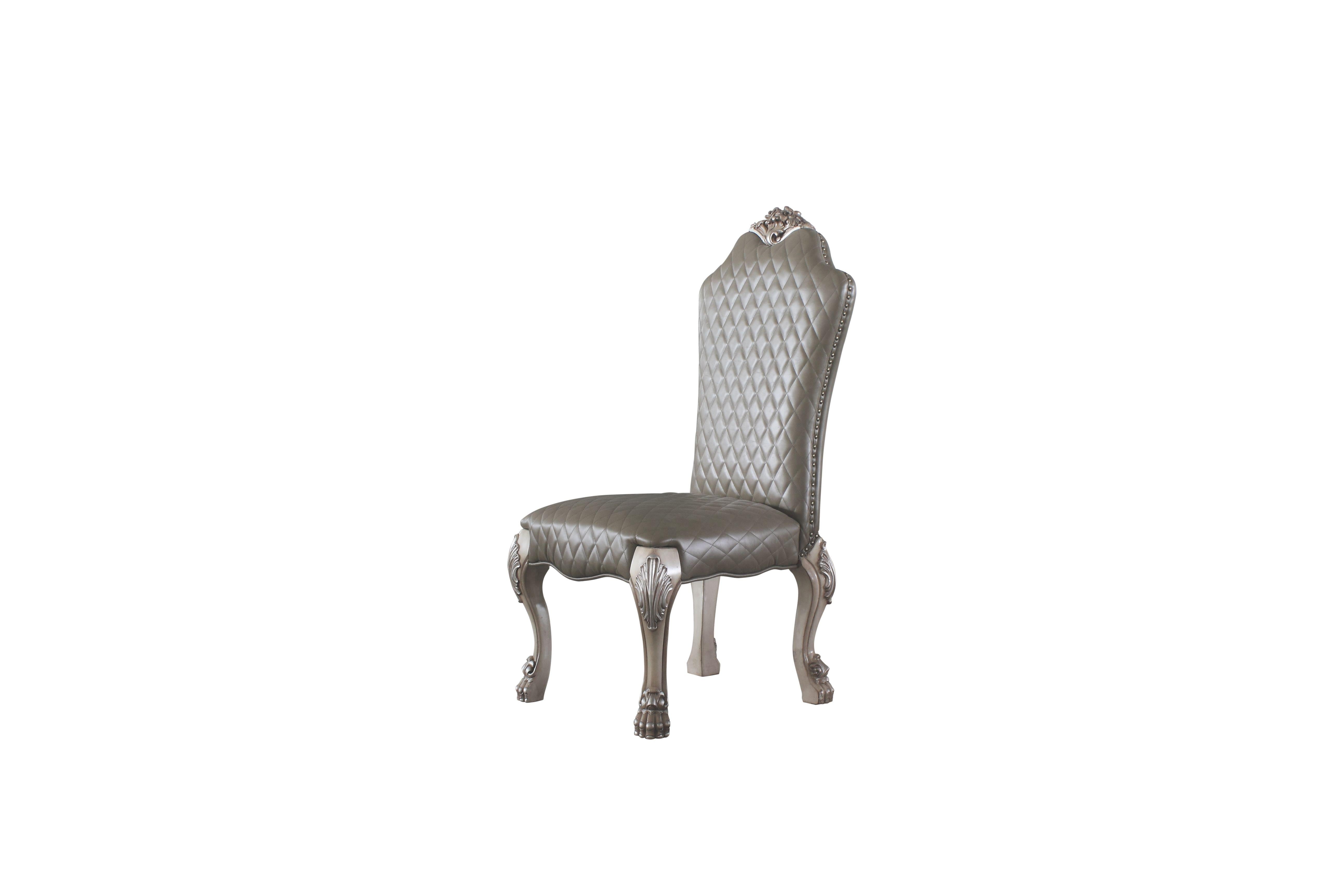 Dresden Vintage Bone White & PU Side Chair - Ideal Furniture (Fresno,CA)