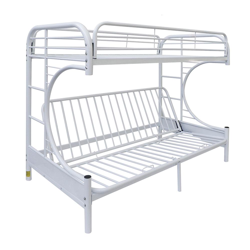 Eclipse White Bunk Bed (Twin/Full/Futon) - Ideal Furniture (Fresno,CA)