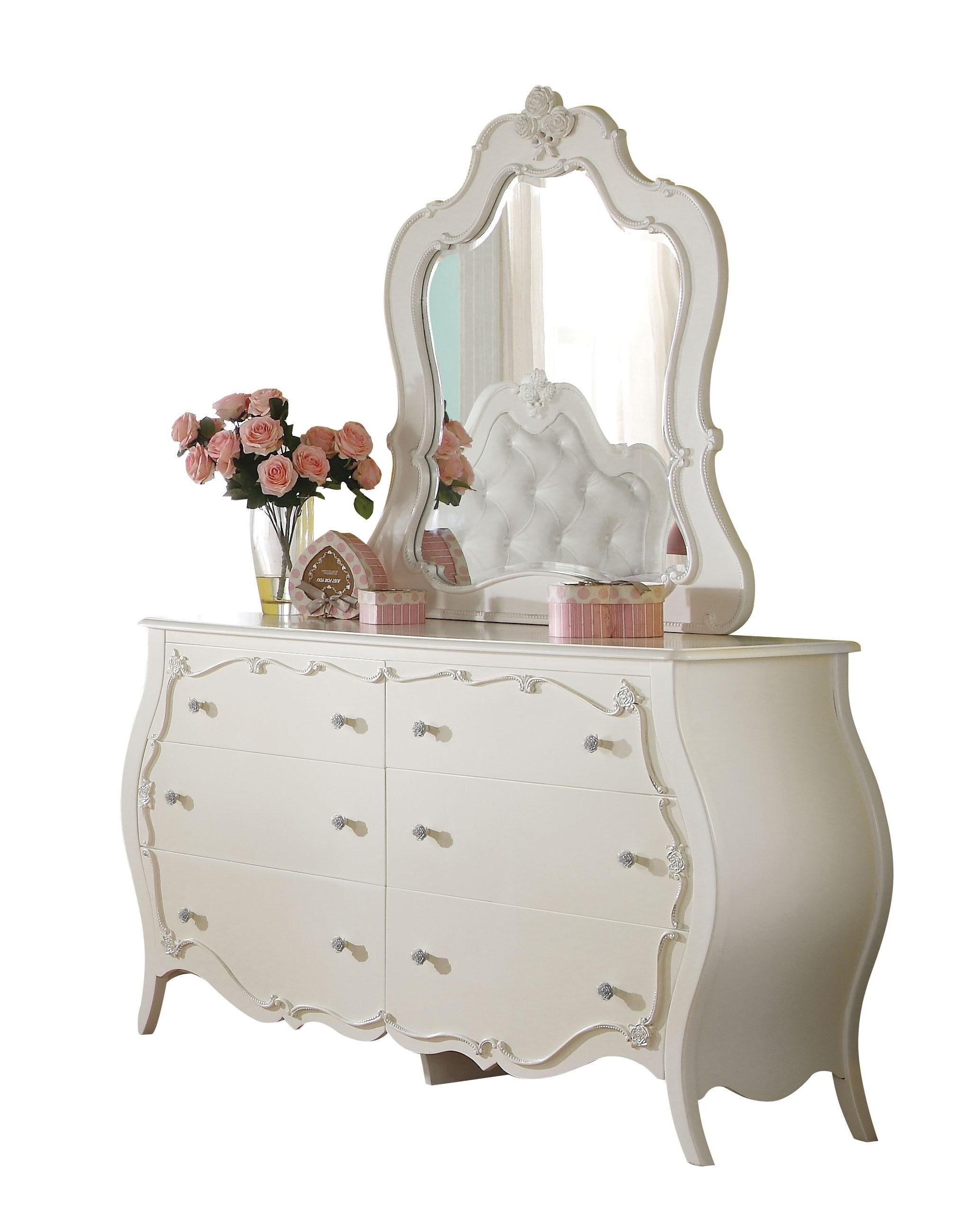 Edalene Pearl White Mirror - Ideal Furniture (Fresno,CA)