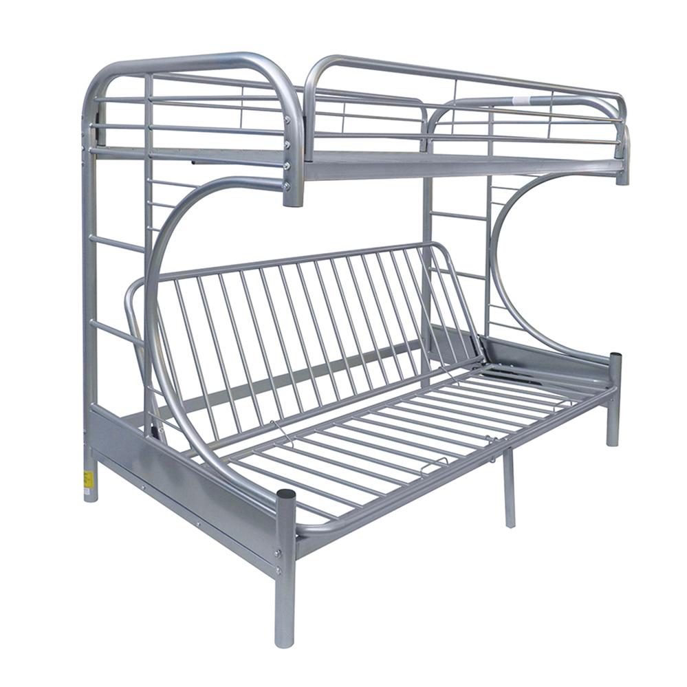 Eclipse Silver Bunk Bed (Twin/Full/Futon) - Ideal Furniture (Fresno,CA)