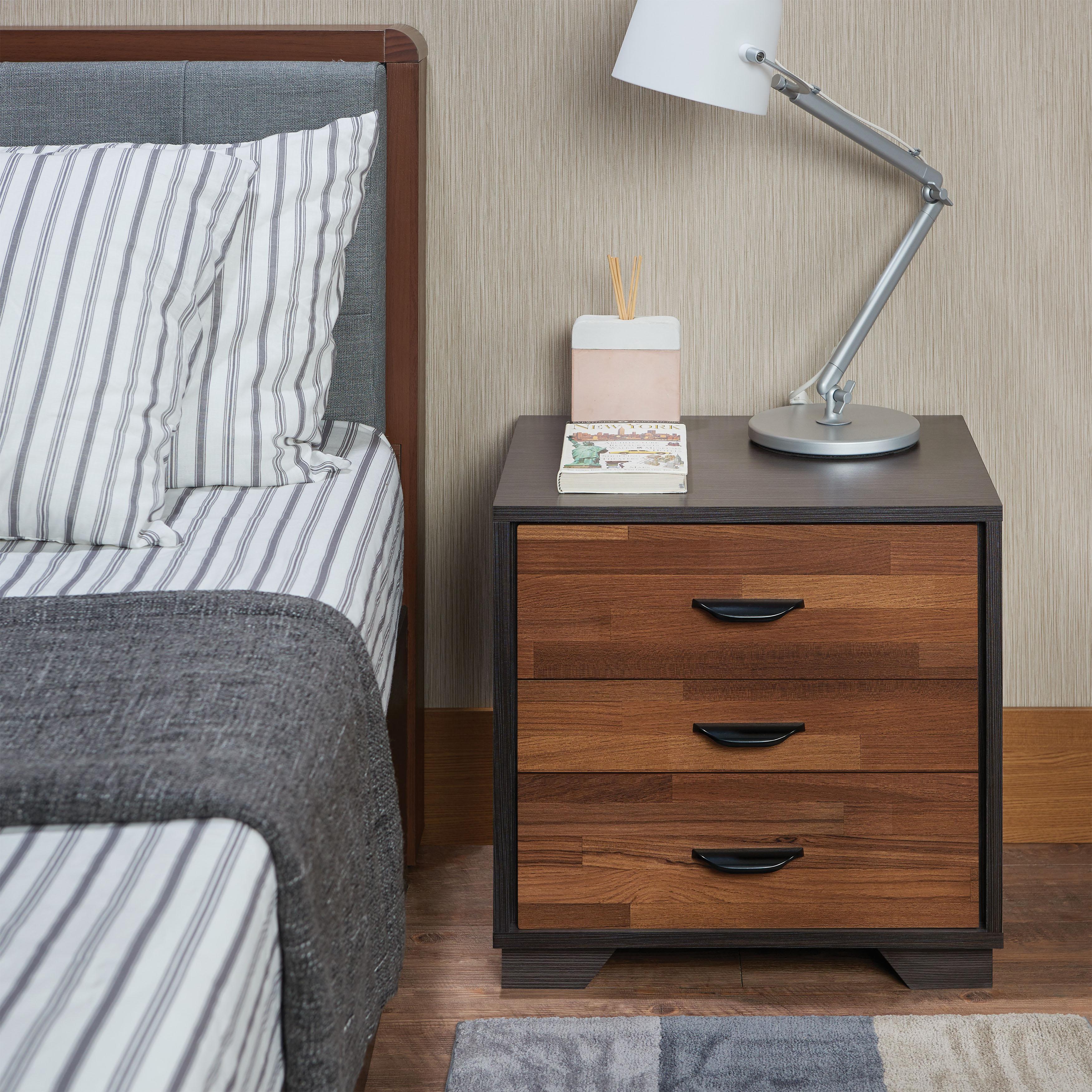 Eloy Walnut & Espresso Accent Table - Ideal Furniture (Fresno,CA)