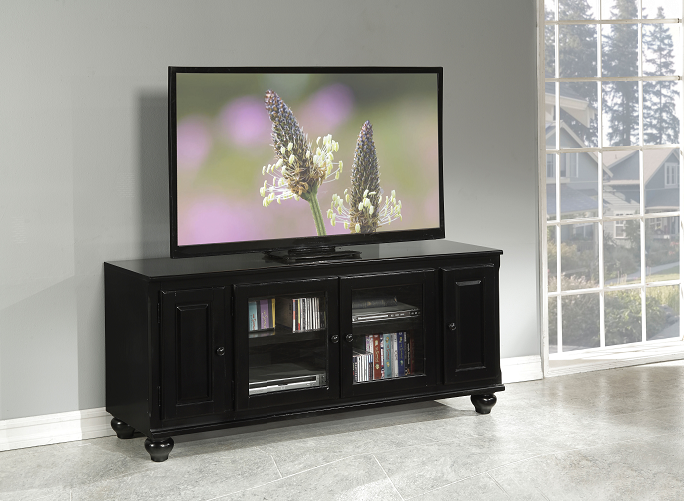 Ferla Black TV Stand - Ideal Furniture (Fresno,CA)