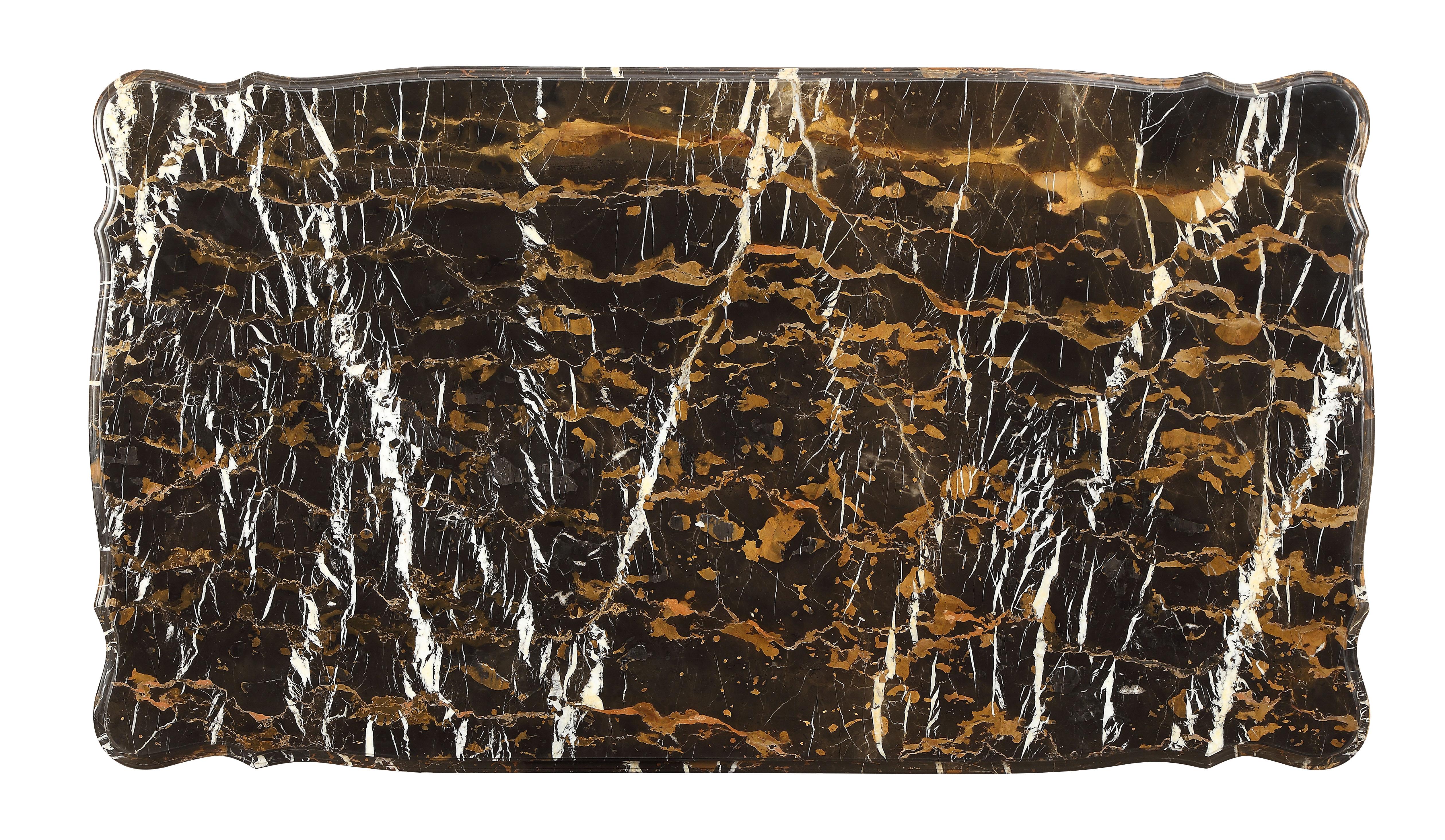 Forsythia Marble & Walnut Coffee Table - Ideal Furniture (Fresno,CA)