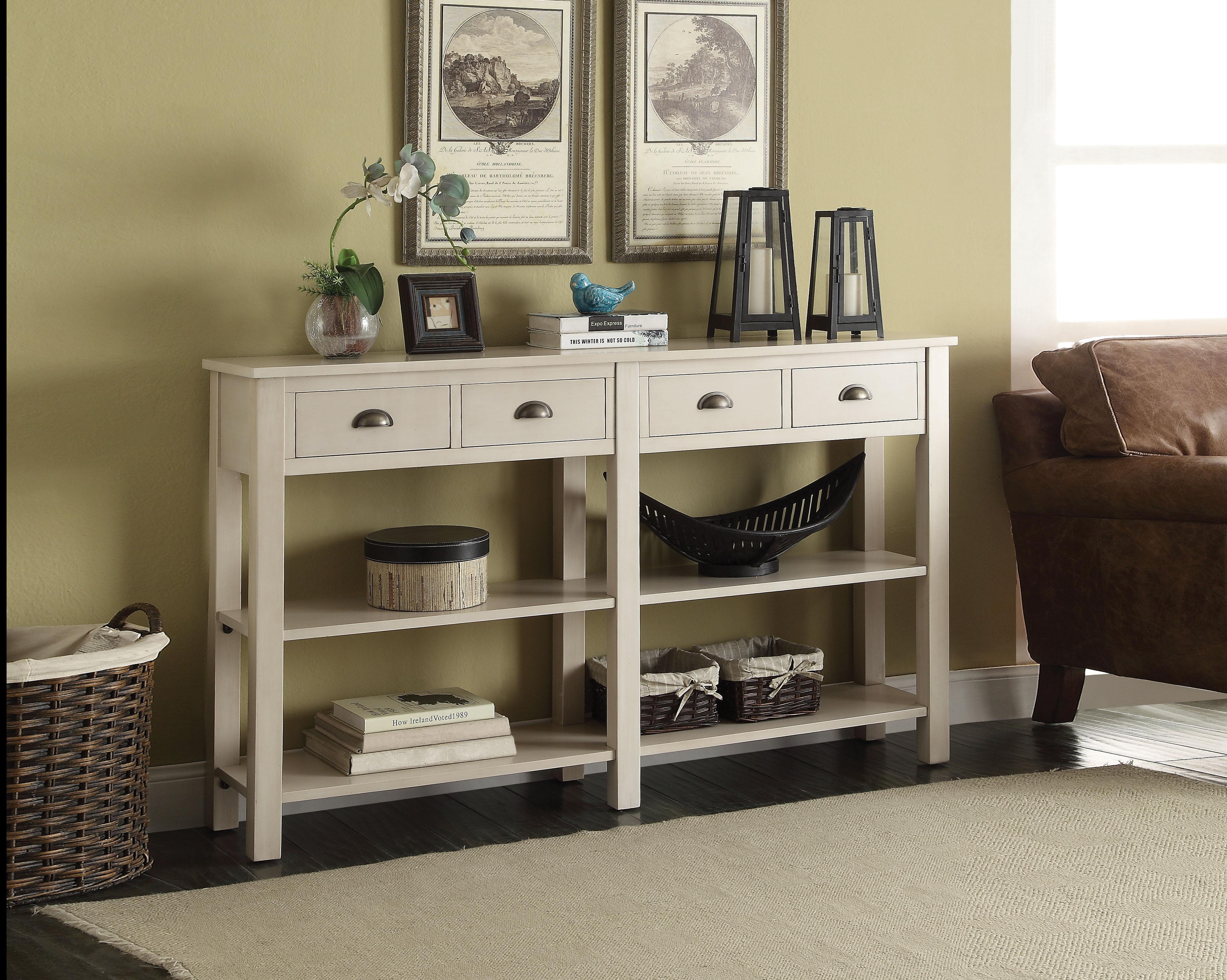 Galileo Cream Console Table - Ideal Furniture (Fresno,CA)