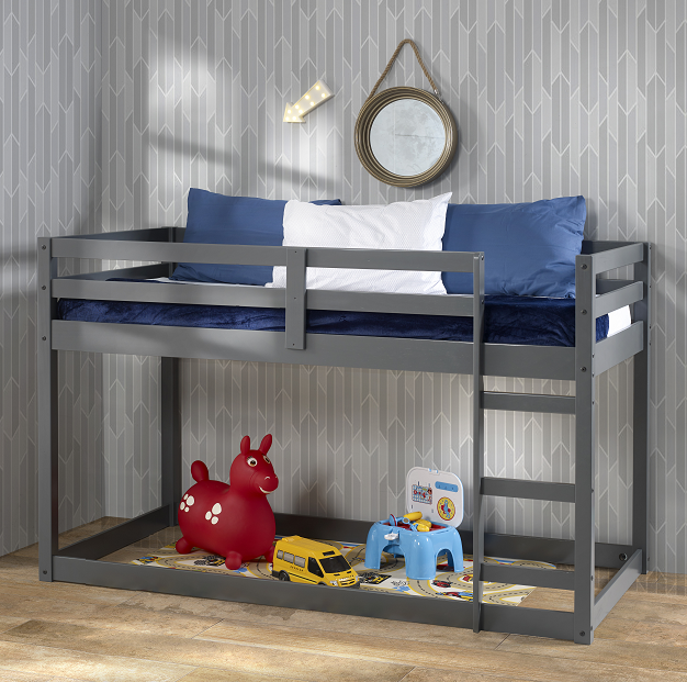 Gaston Gray Loft Bed - Ideal Furniture (Fresno,CA)