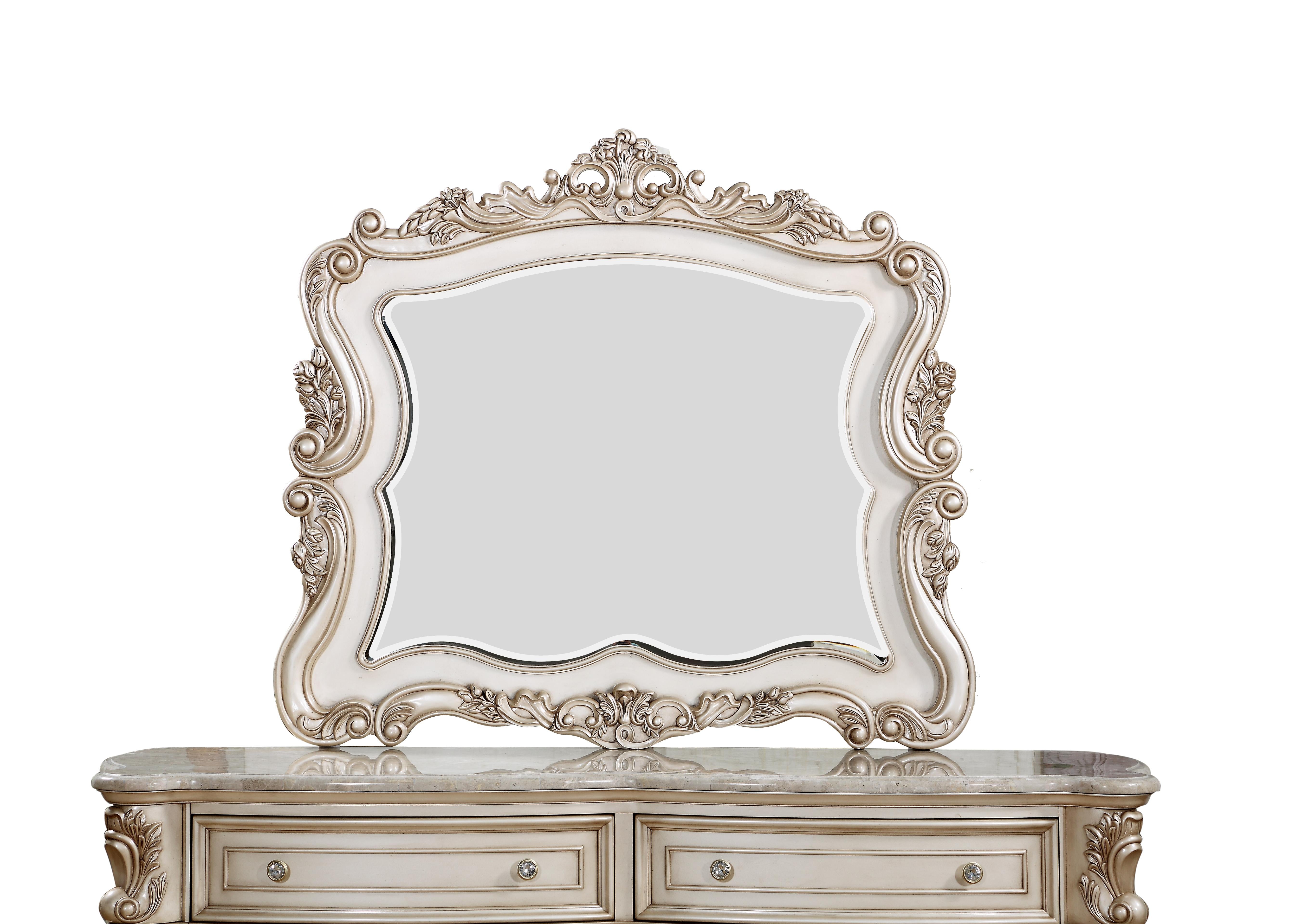 Gorsedd Antique White Mirror - Ideal Furniture (Fresno,CA)
