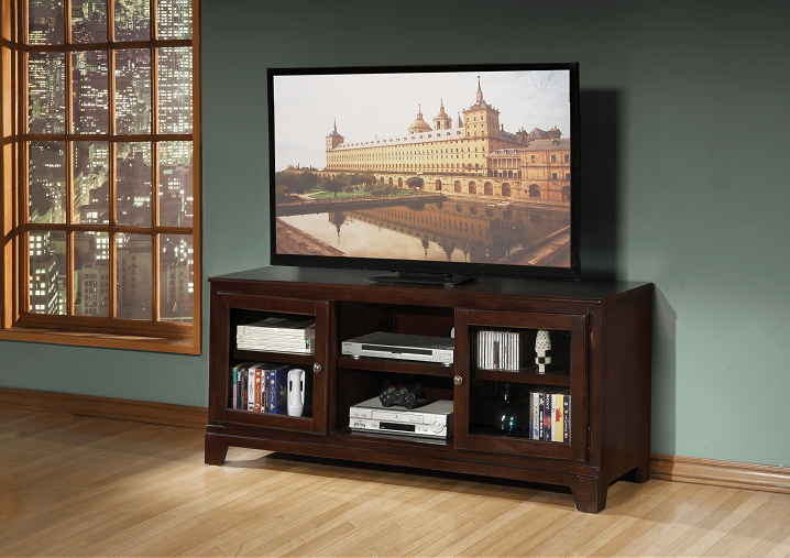 Halden Merlot TV Stand - Ideal Furniture (Fresno,CA)