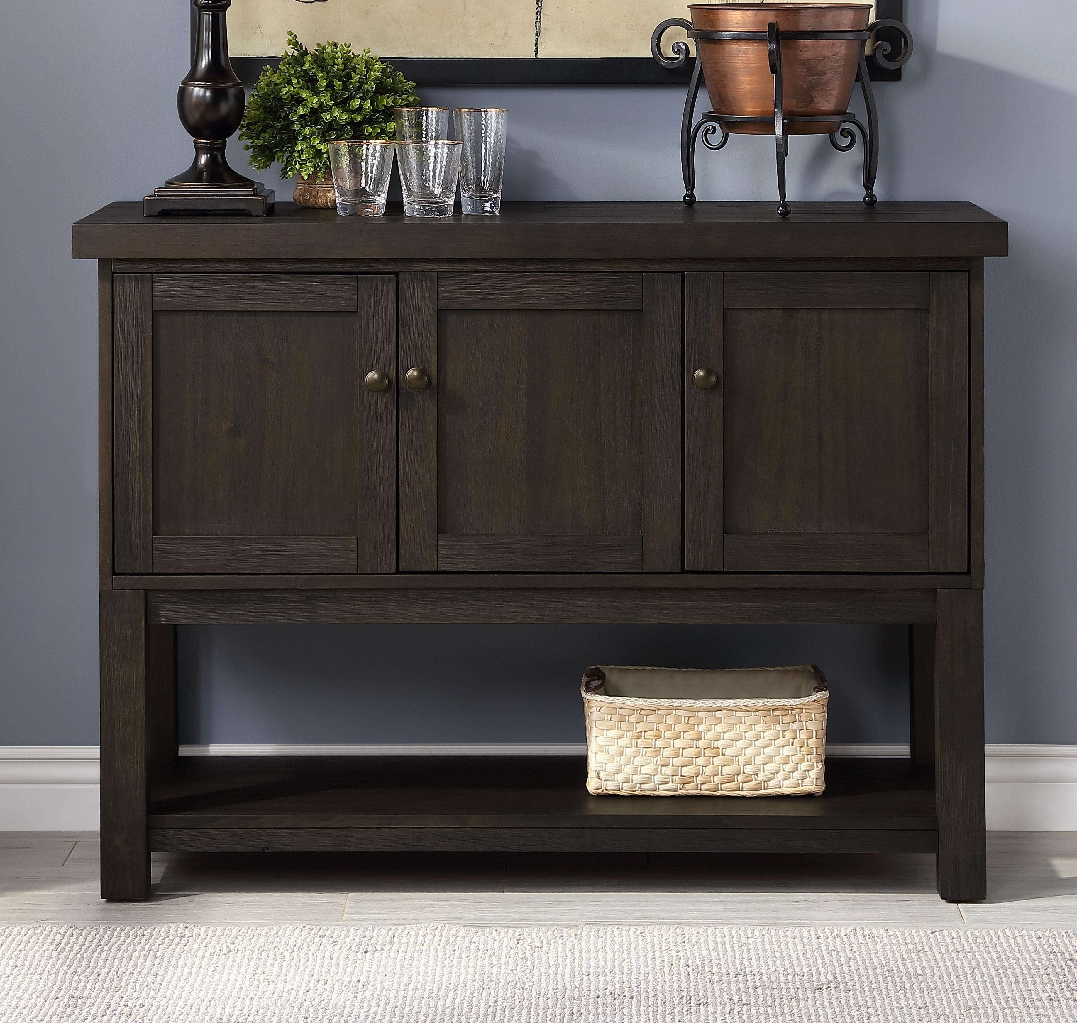 Haddie Distressed Walnut Server - Ideal Furniture (Fresno,CA)