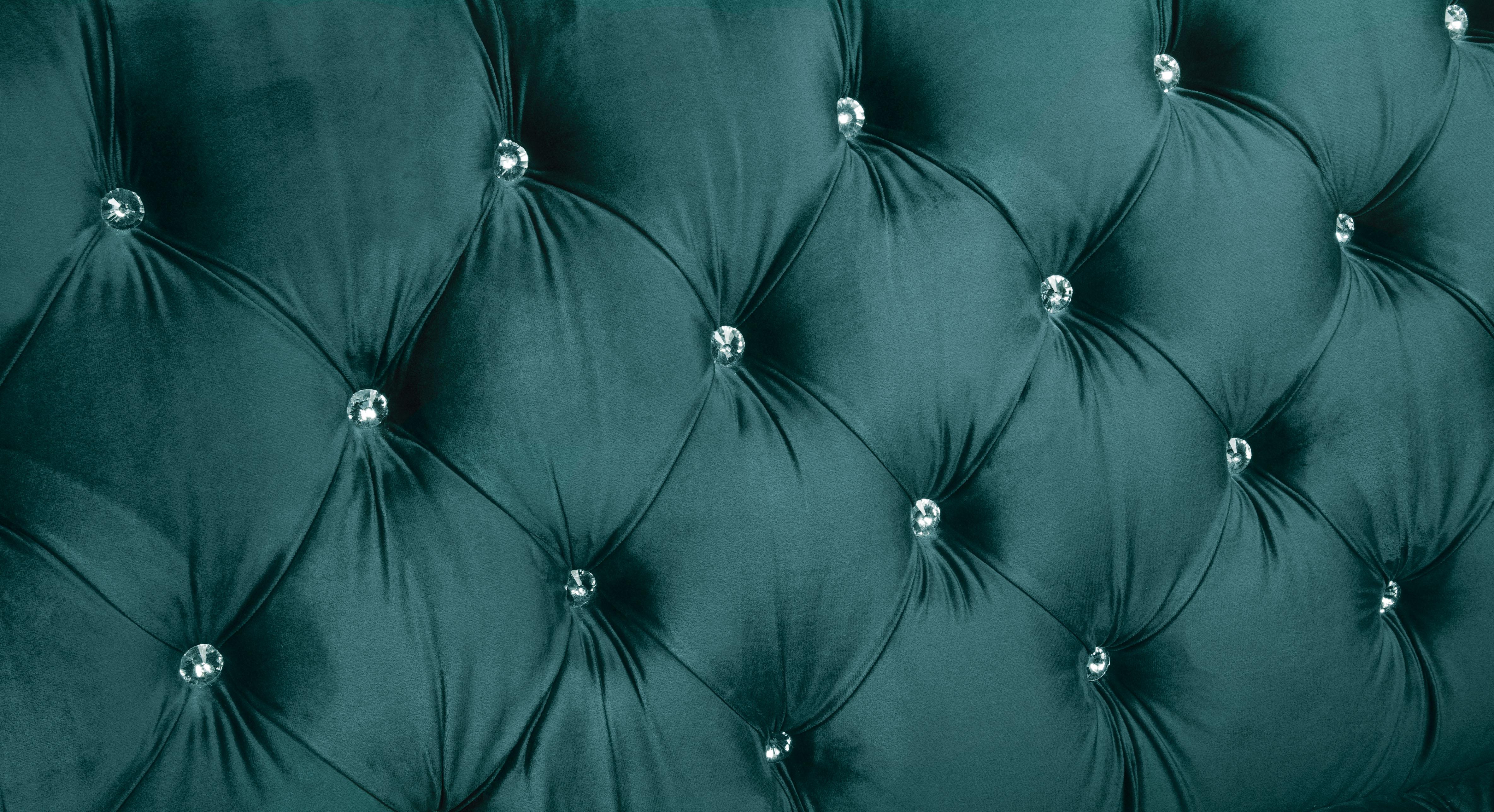 Iberis Green Velvet Sofa - Ideal Furniture (Fresno,CA)