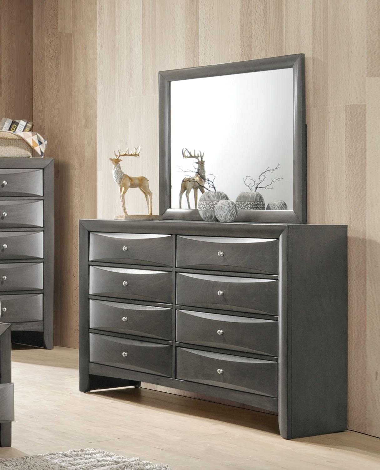 Ireland Gray Oak Mirror - Ideal Furniture (Fresno,CA)