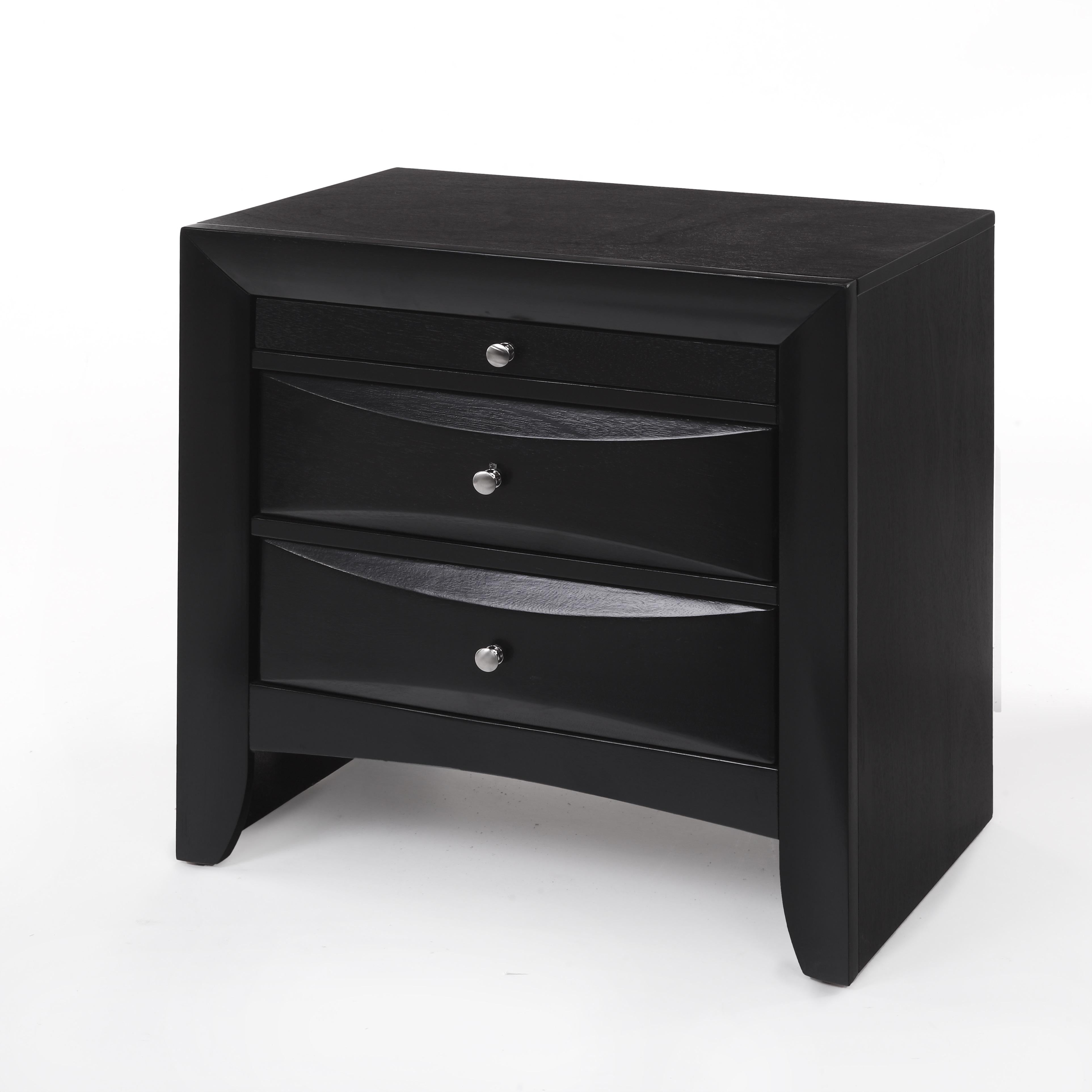 Ireland Black Nightstand - Ideal Furniture (Fresno,CA)