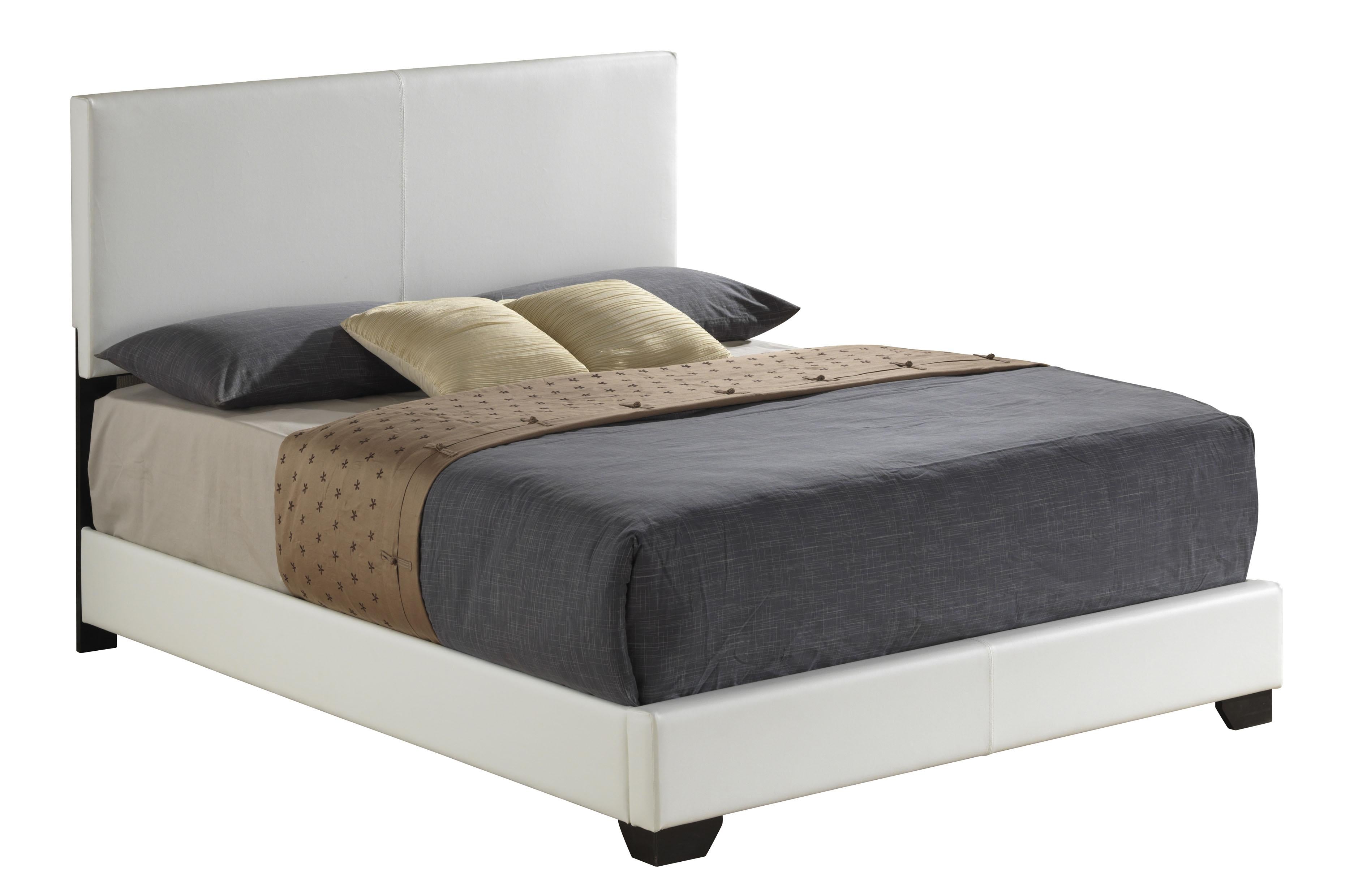 Ireland III White PU Queen Bed - Ideal Furniture (Fresno,CA)