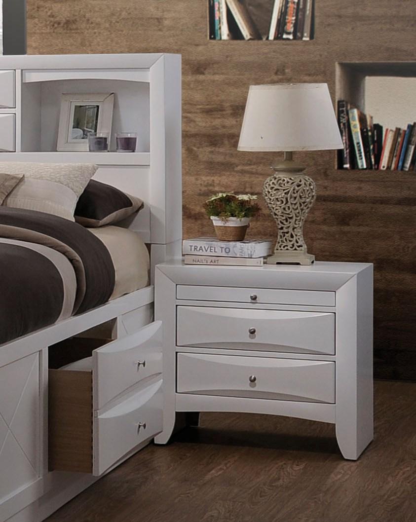 Ireland White Nightstand - Ideal Furniture (Fresno,CA)