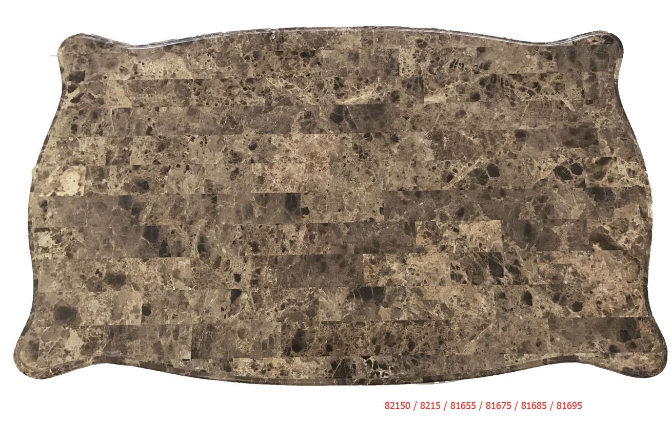 Devayne Marble & Dark Walnut Coffee Table - Ideal Furniture (Fresno,CA)
