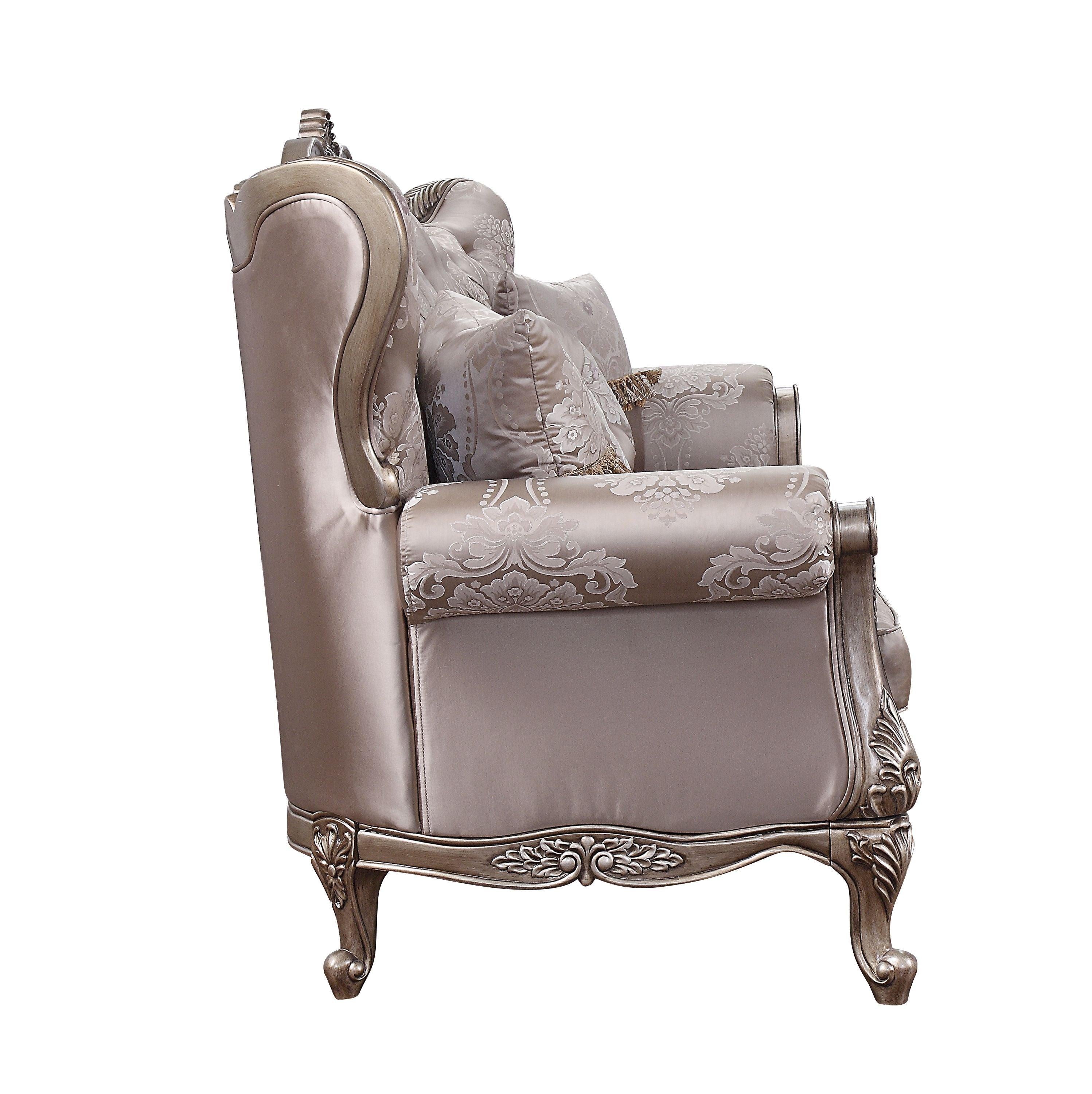 Jayceon - Sofa - Fabric & Champagne - Ideal Furniture (Fresno,CA)