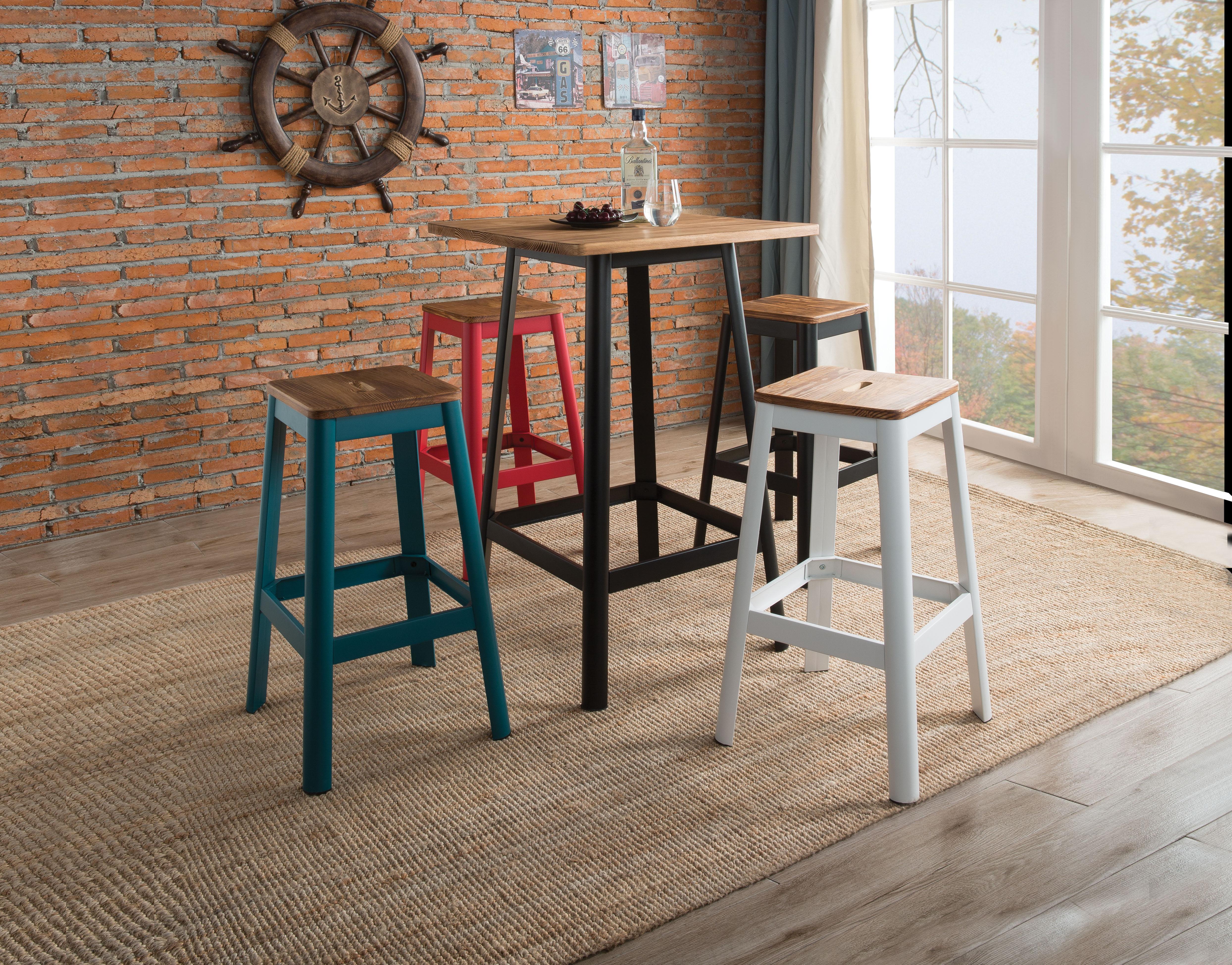 Jacotte Natural & Black Bar Table - Ideal Furniture (Fresno,CA)