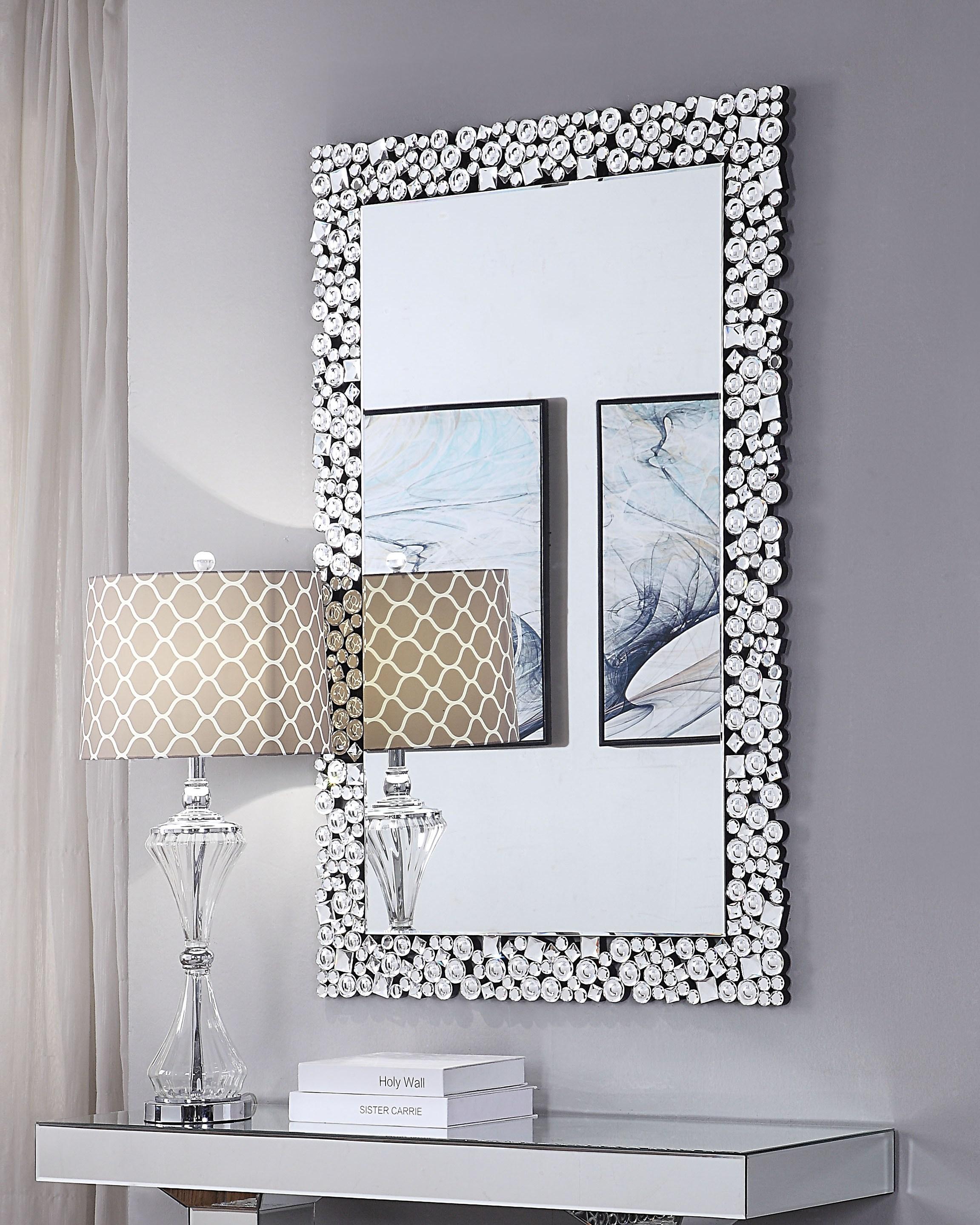 Kachina Mirrored & Faux Gems Wall Decor - Ideal Furniture (Fresno,CA)