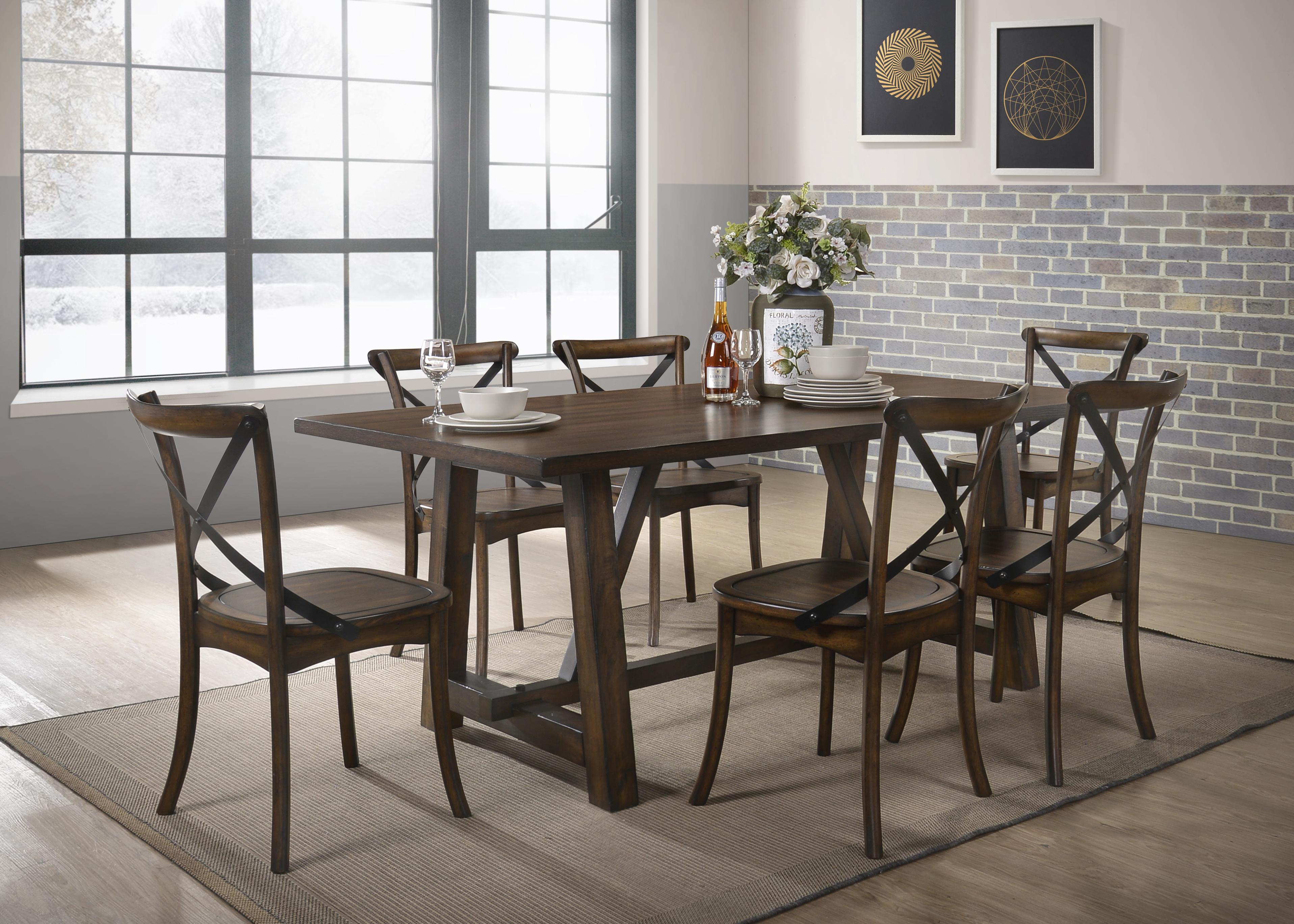 Kaelyn Dark Oak Dining Table - Ideal Furniture (Fresno,CA)