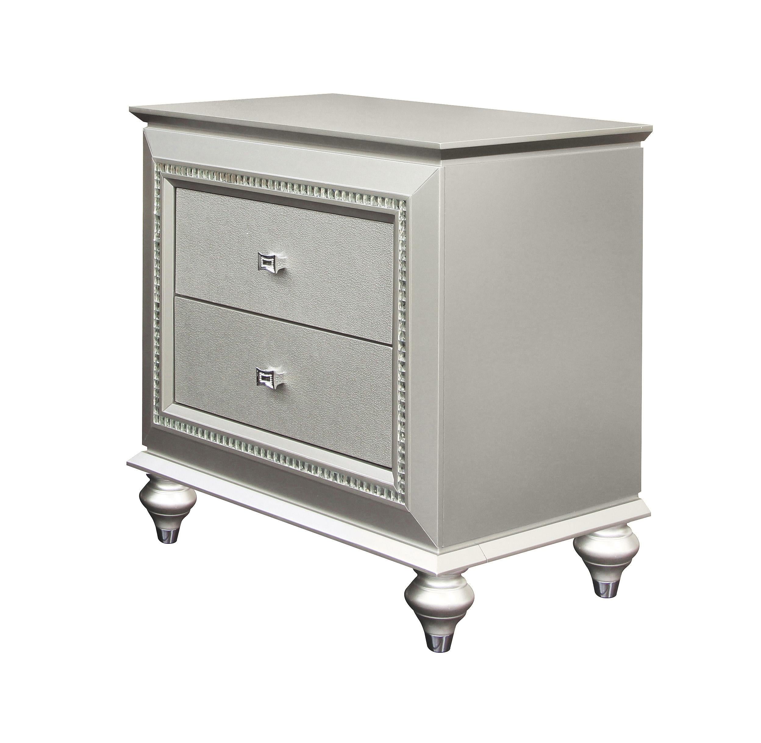 Kaitlyn Champagne Nightstand - Ideal Furniture (Fresno,CA)