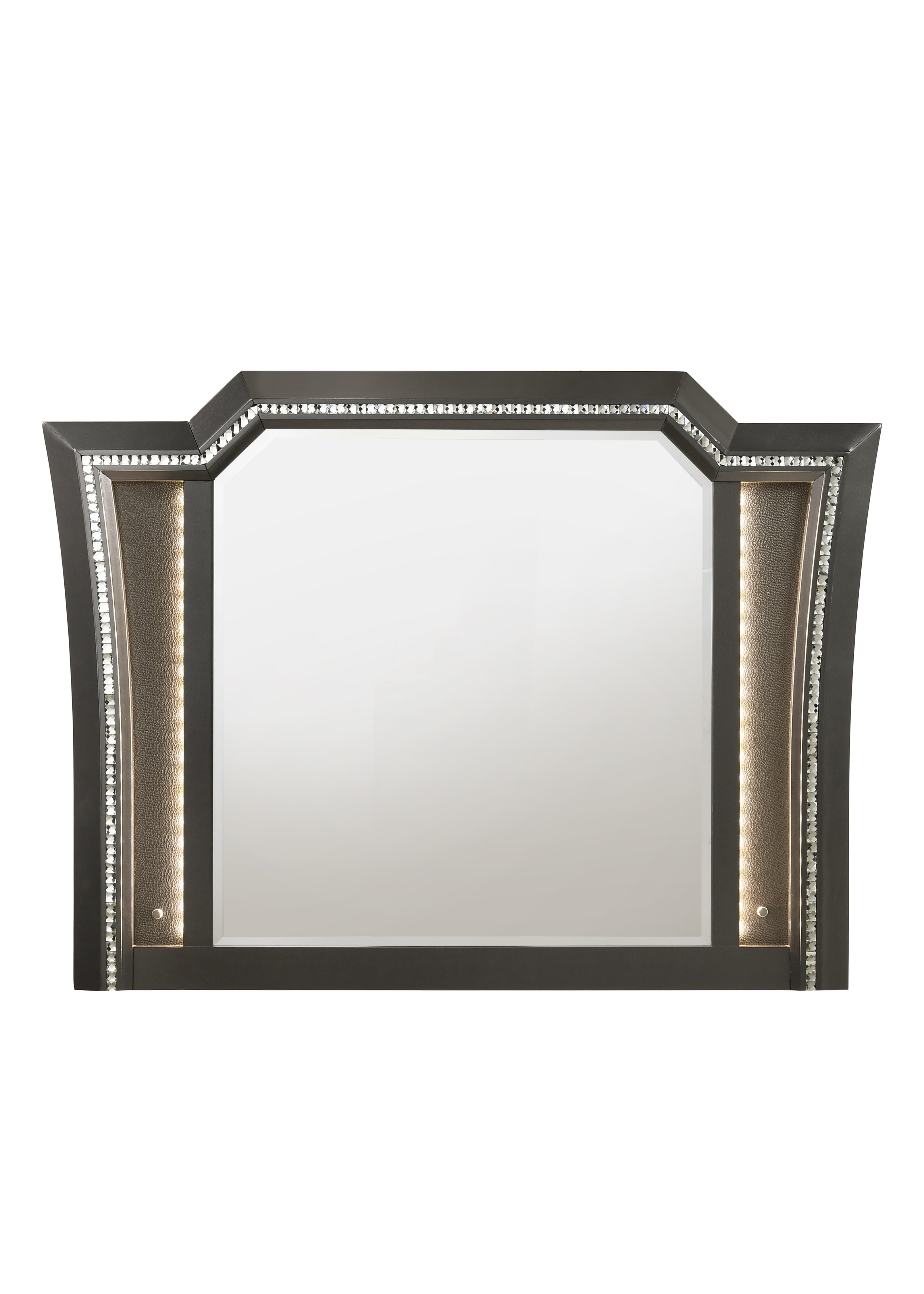 Kaitlyn Metallic Gray Mirror - Ideal Furniture (Fresno,CA)