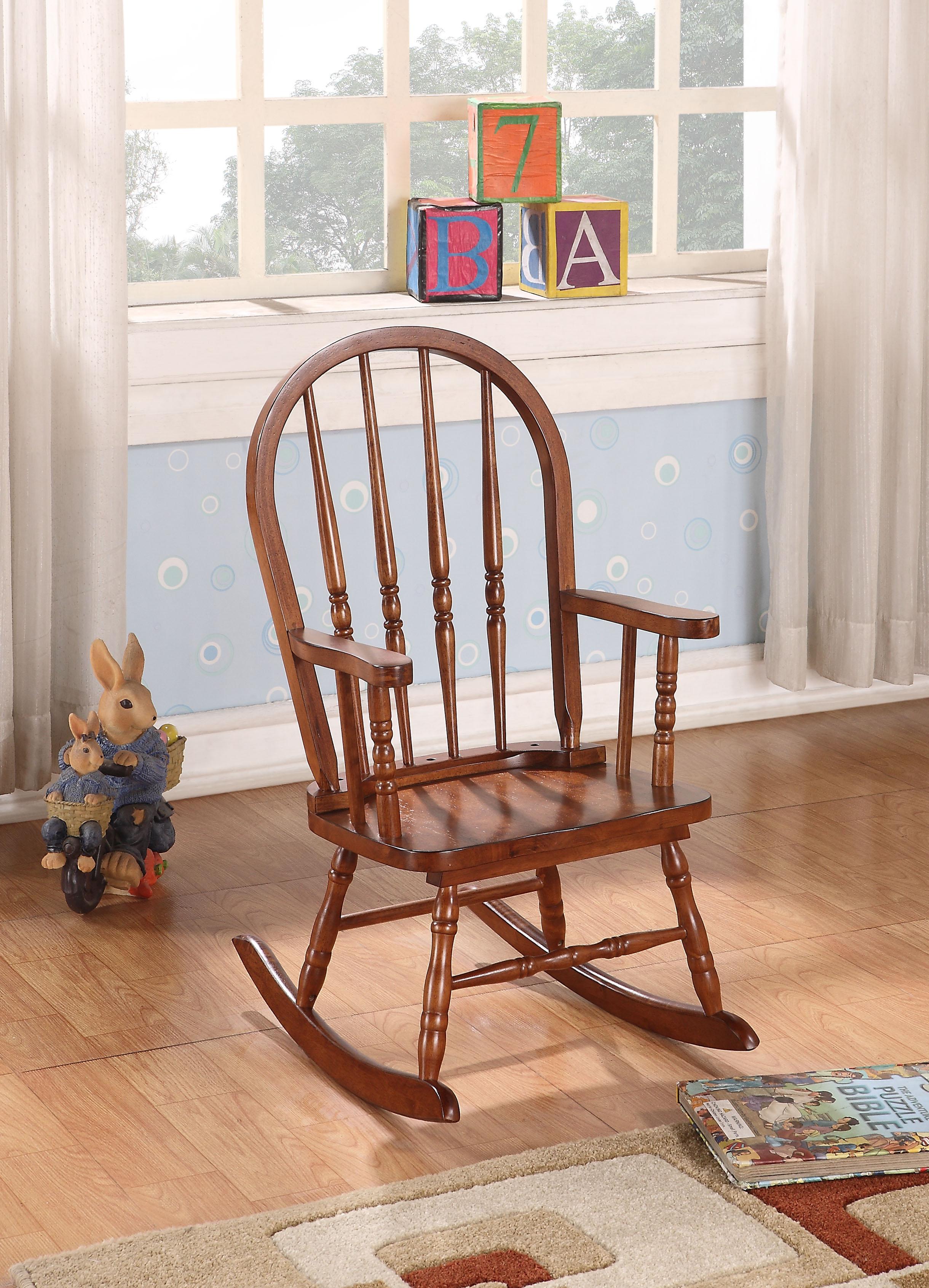 Kloris Tobacco Youth Rocking Chair - Ideal Furniture (Fresno,CA)
