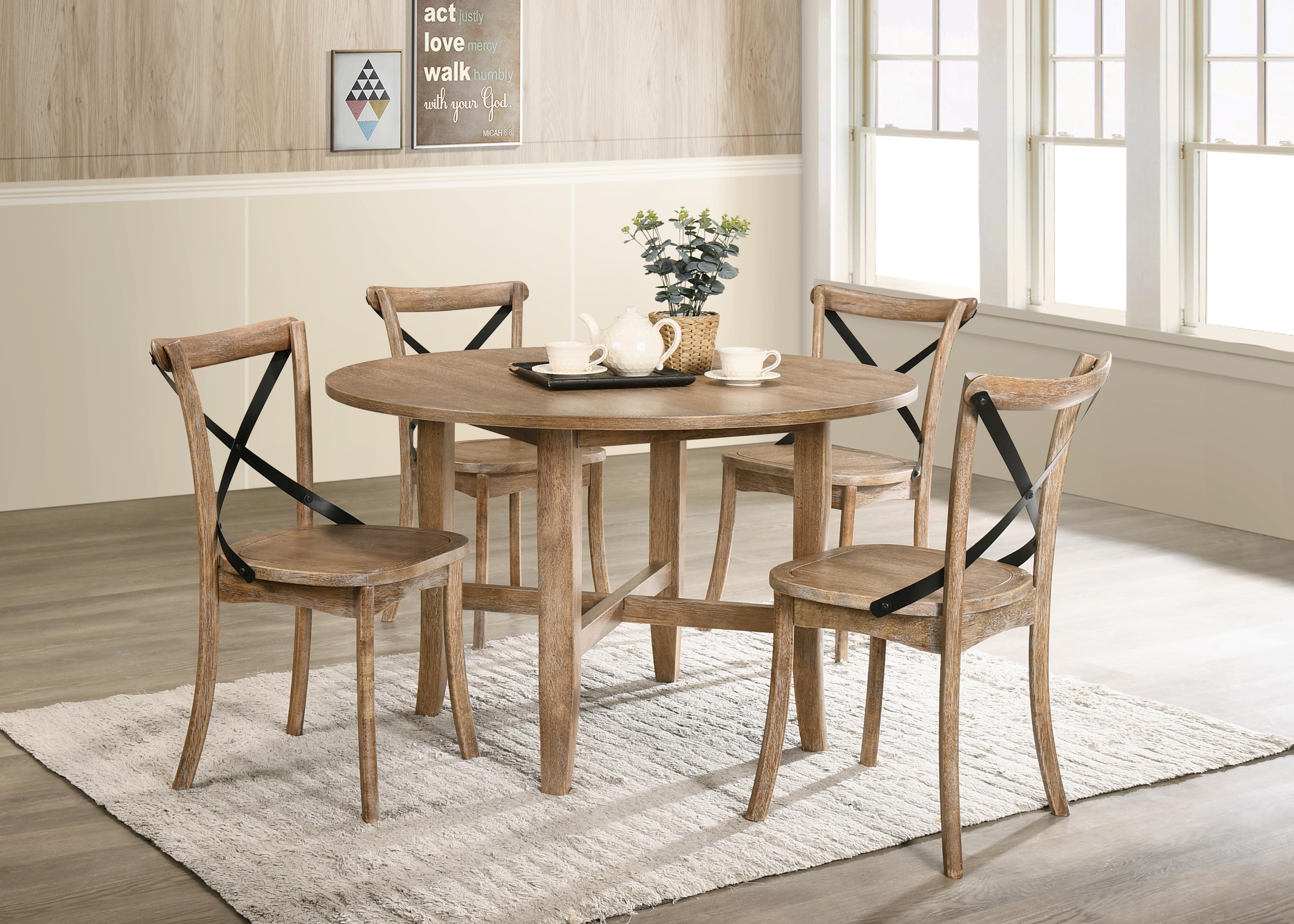 Kendric Rustic Oak Dining Table - Ideal Furniture (Fresno,CA)