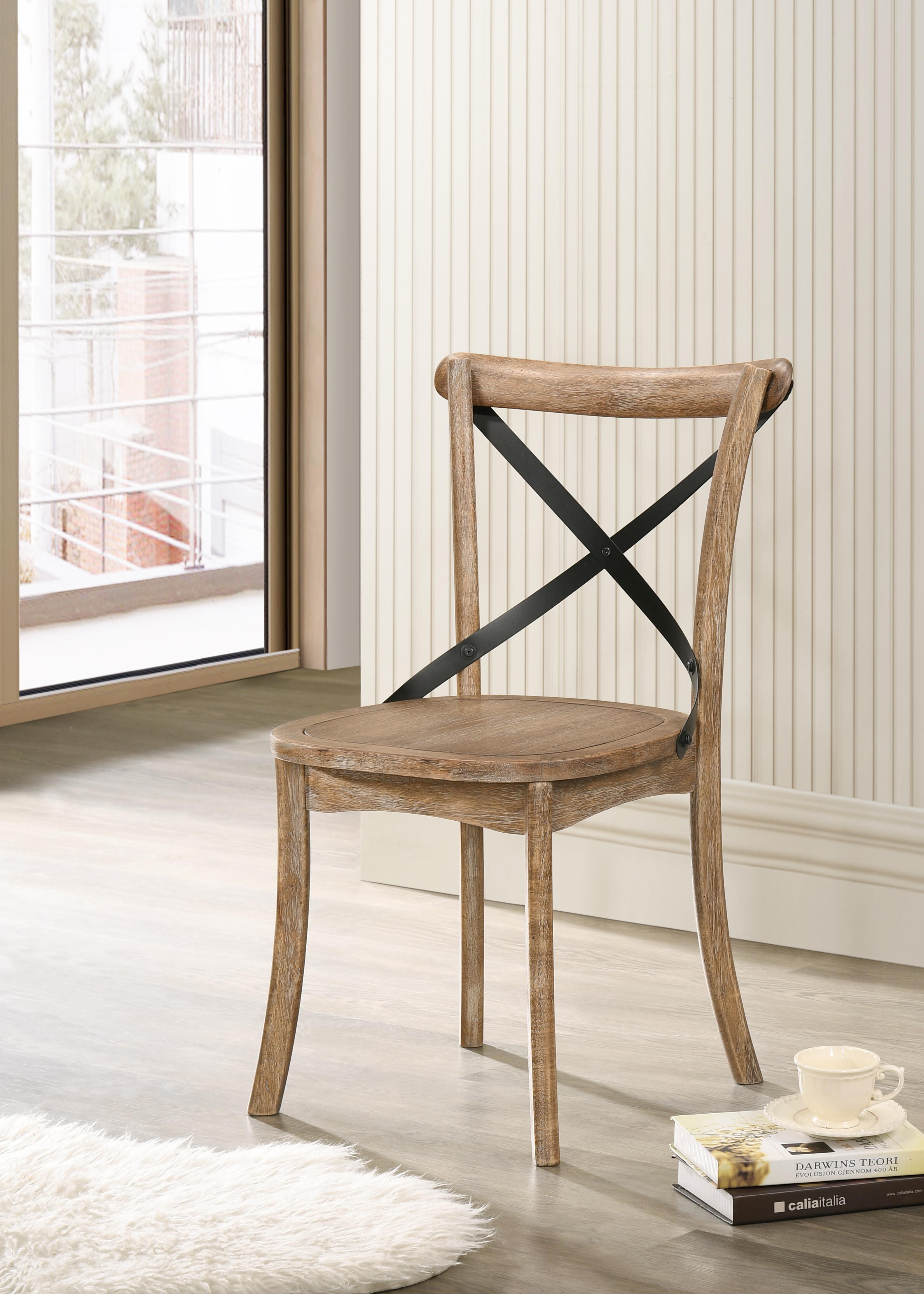 Kendric Rustic Oak Side Chair - Ideal Furniture (Fresno,CA)