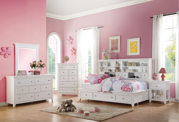 Lacey White Daybed (Full Size) - Ideal Furniture (Fresno,CA)