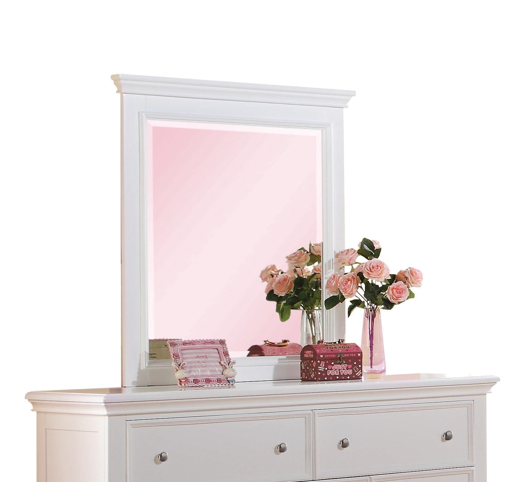 Lacey White Mirror - Ideal Furniture (Fresno,CA)