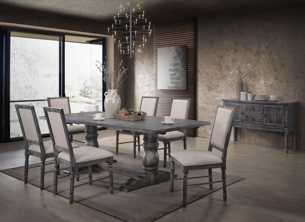 Leventis Weathered Gray Dining Table - Ideal Furniture (Fresno,CA)
