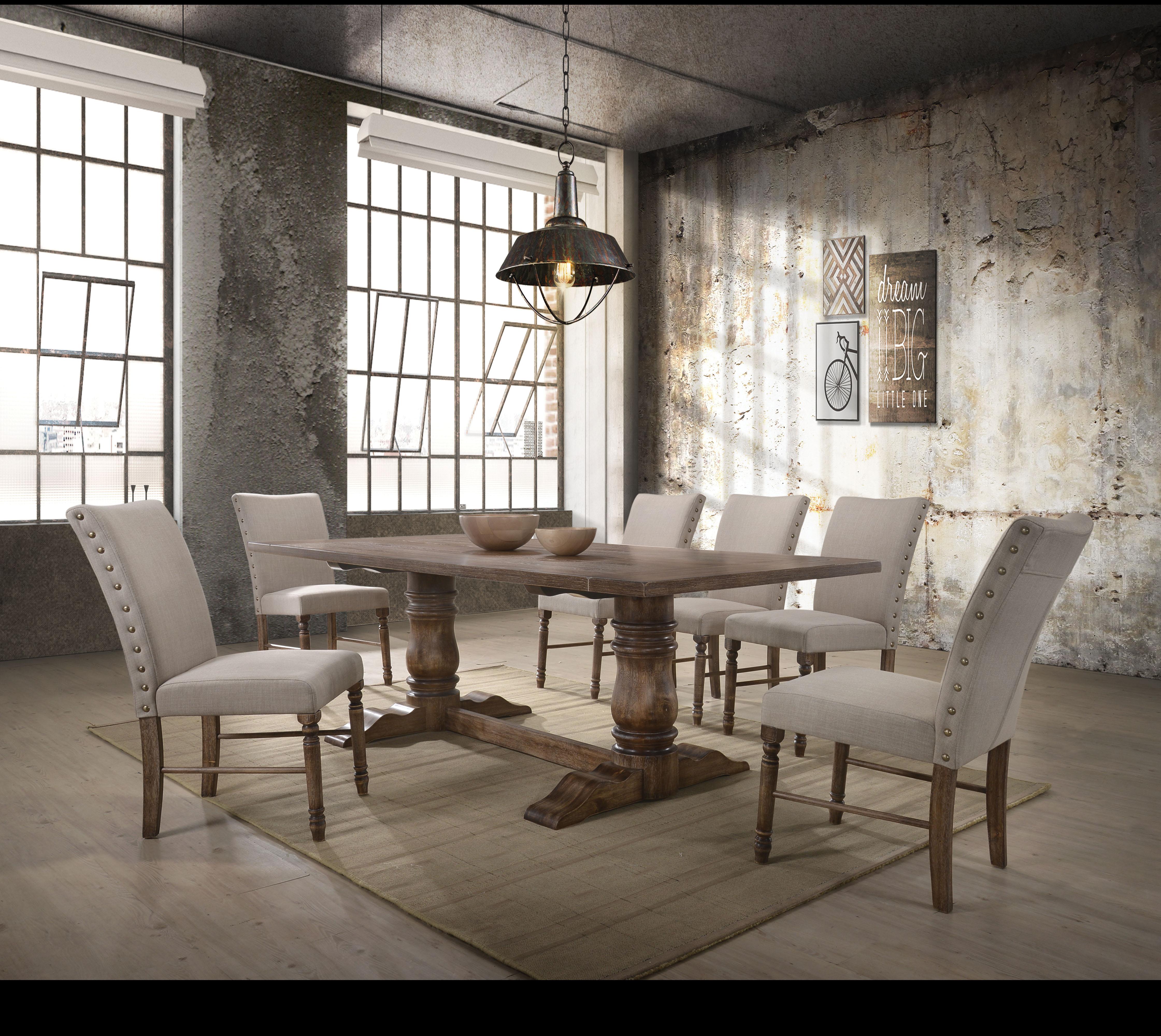 Leventis Weathered Oak Dining Table - Ideal Furniture (Fresno,CA)