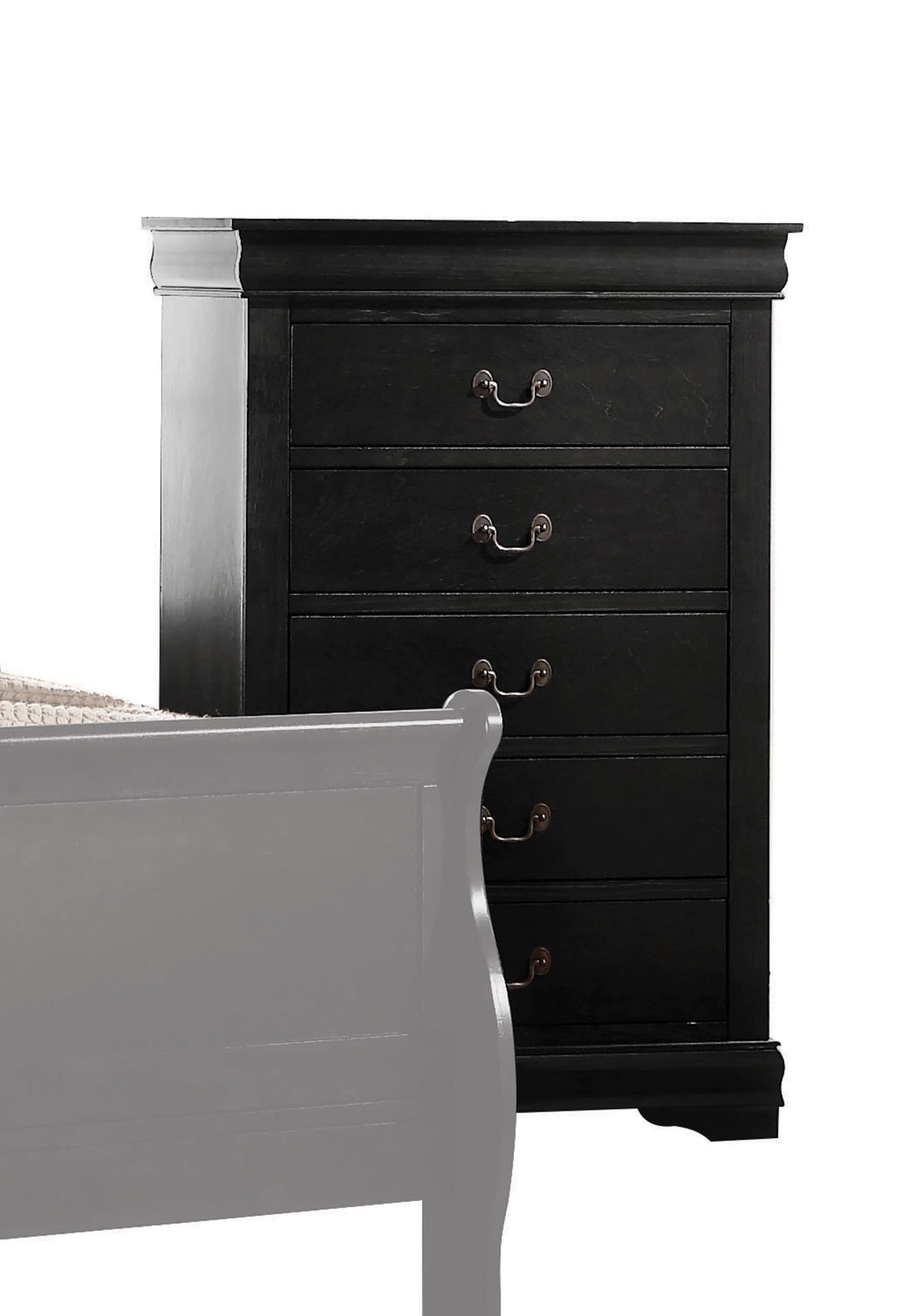 Louis Philippe Black Chest - Ideal Furniture (Fresno,CA)
