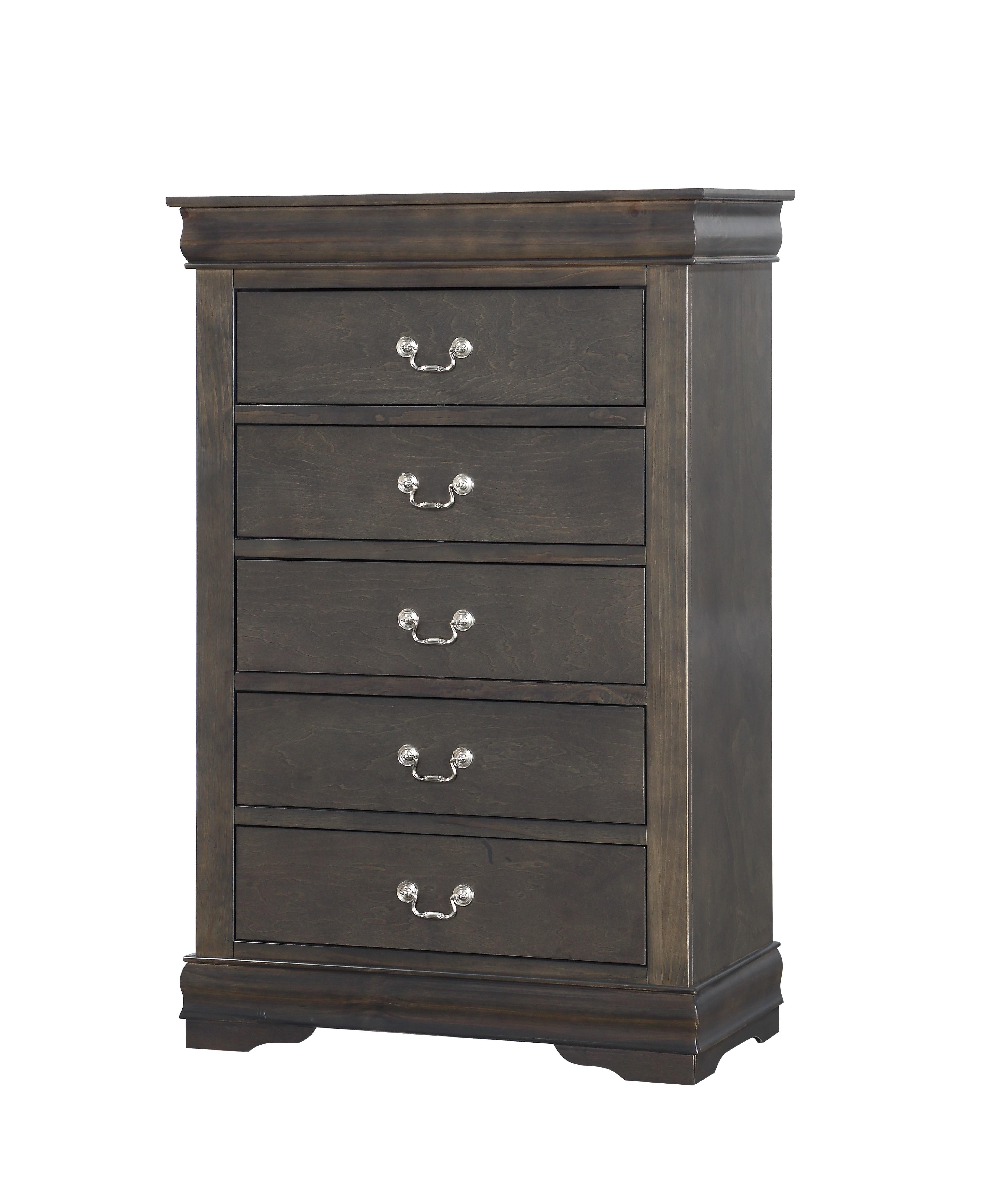 Louis Philippe Dark Gray Chest - Ideal Furniture (Fresno,CA)