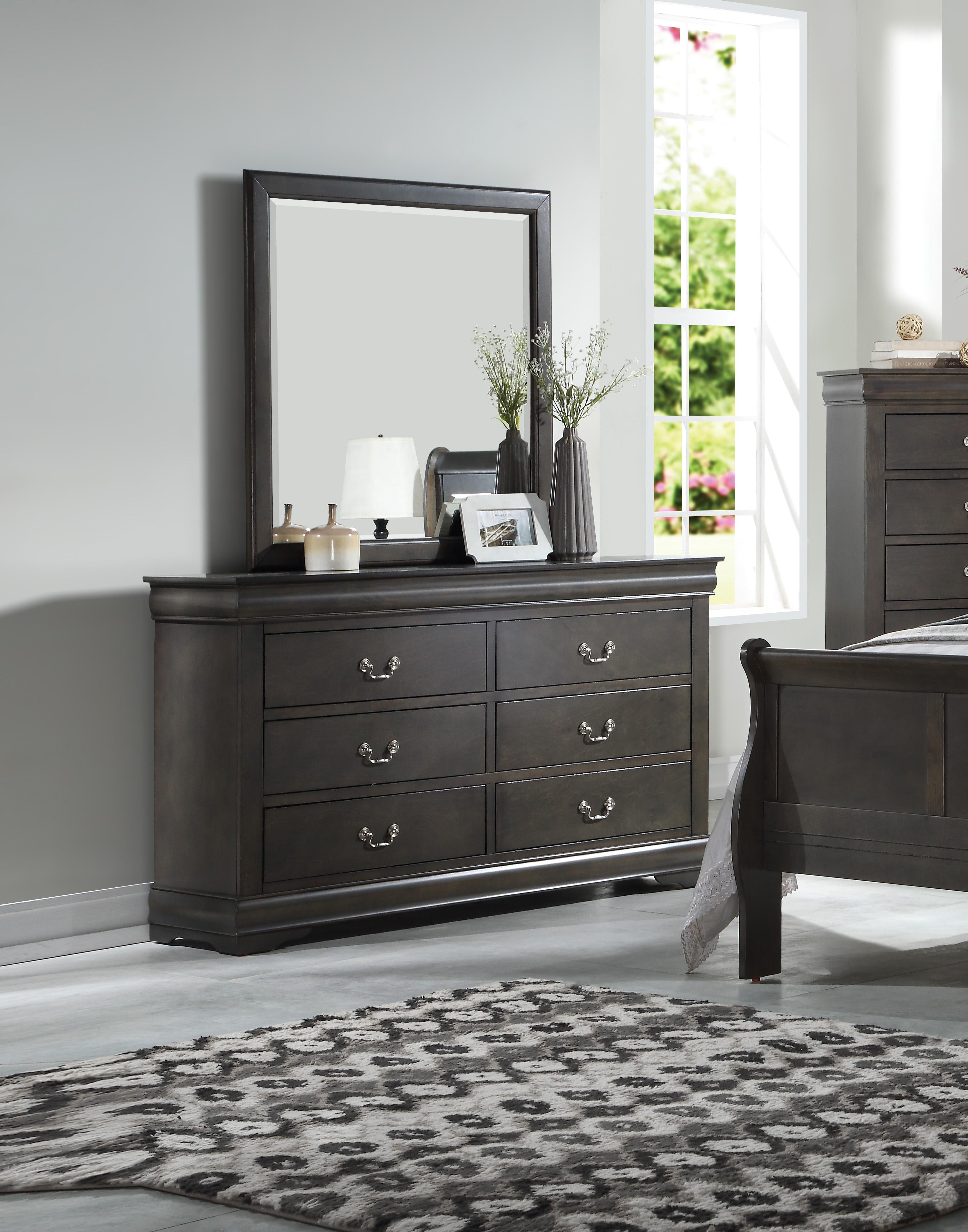 Louis Philippe Dark Gray Dresser - Ideal Furniture (Fresno,CA)