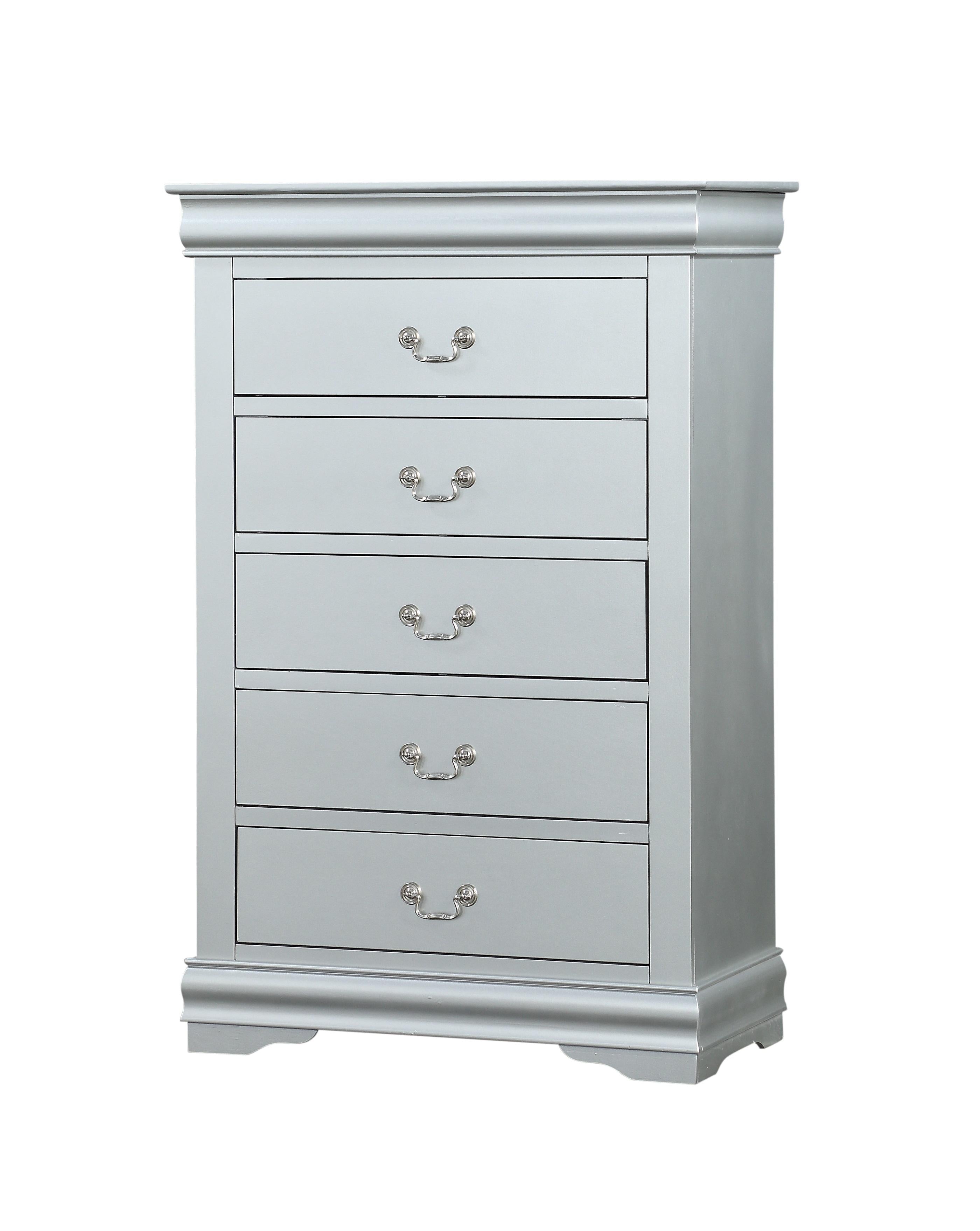 Louis Philippe Platinum Chest - Ideal Furniture (Fresno,CA)