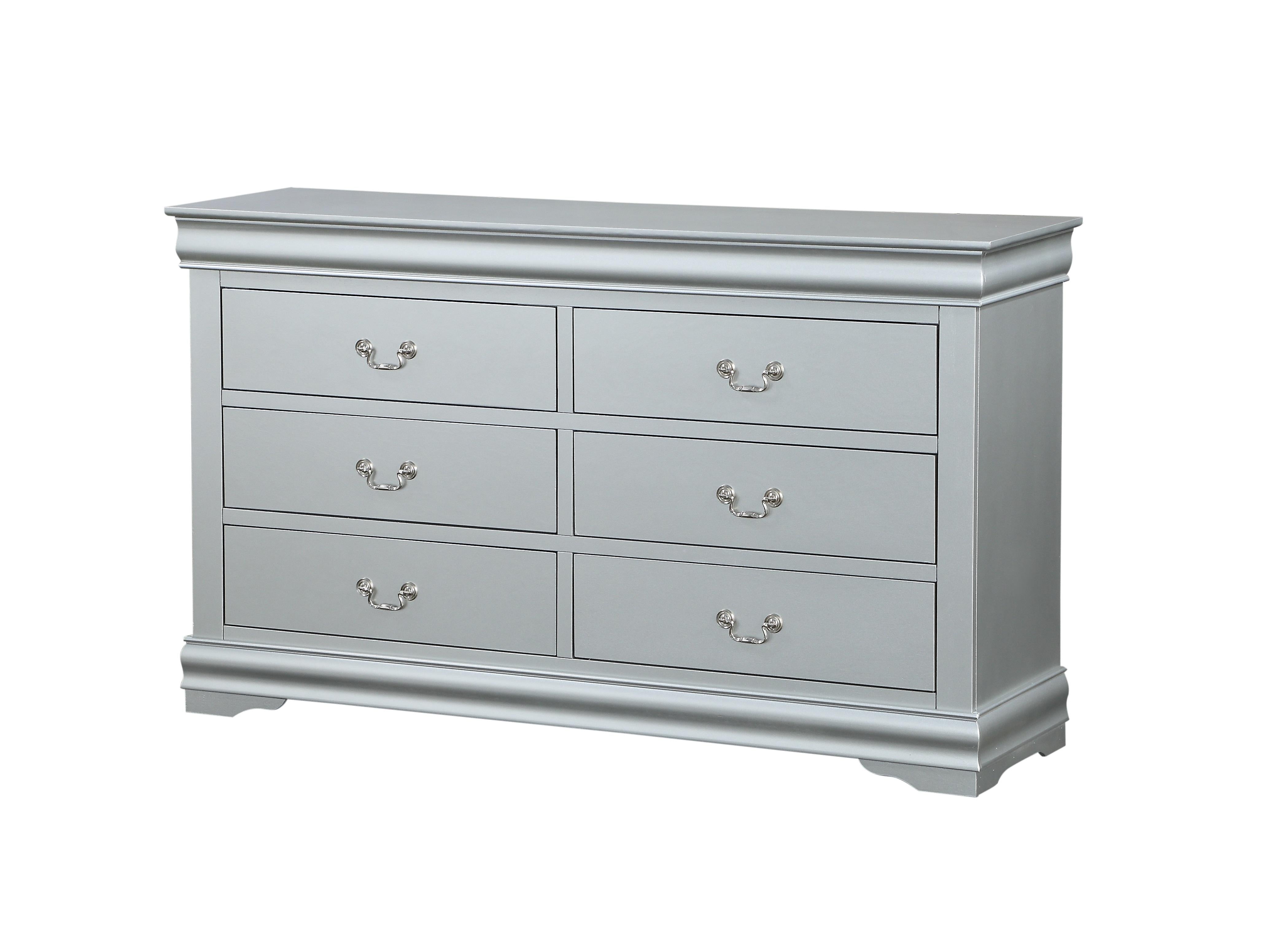 Louis Philippe Platinum Dresser - Ideal Furniture (Fresno,CA)
