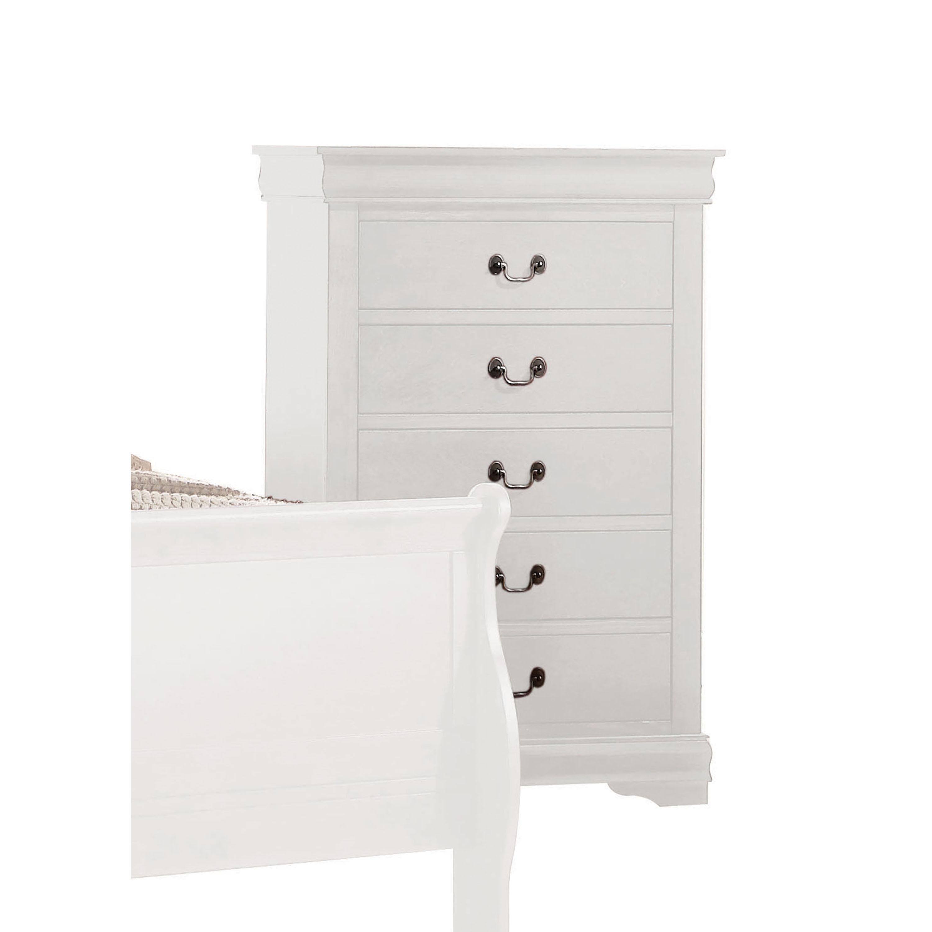 Louis Philippe White Chest - Ideal Furniture (Fresno,CA)