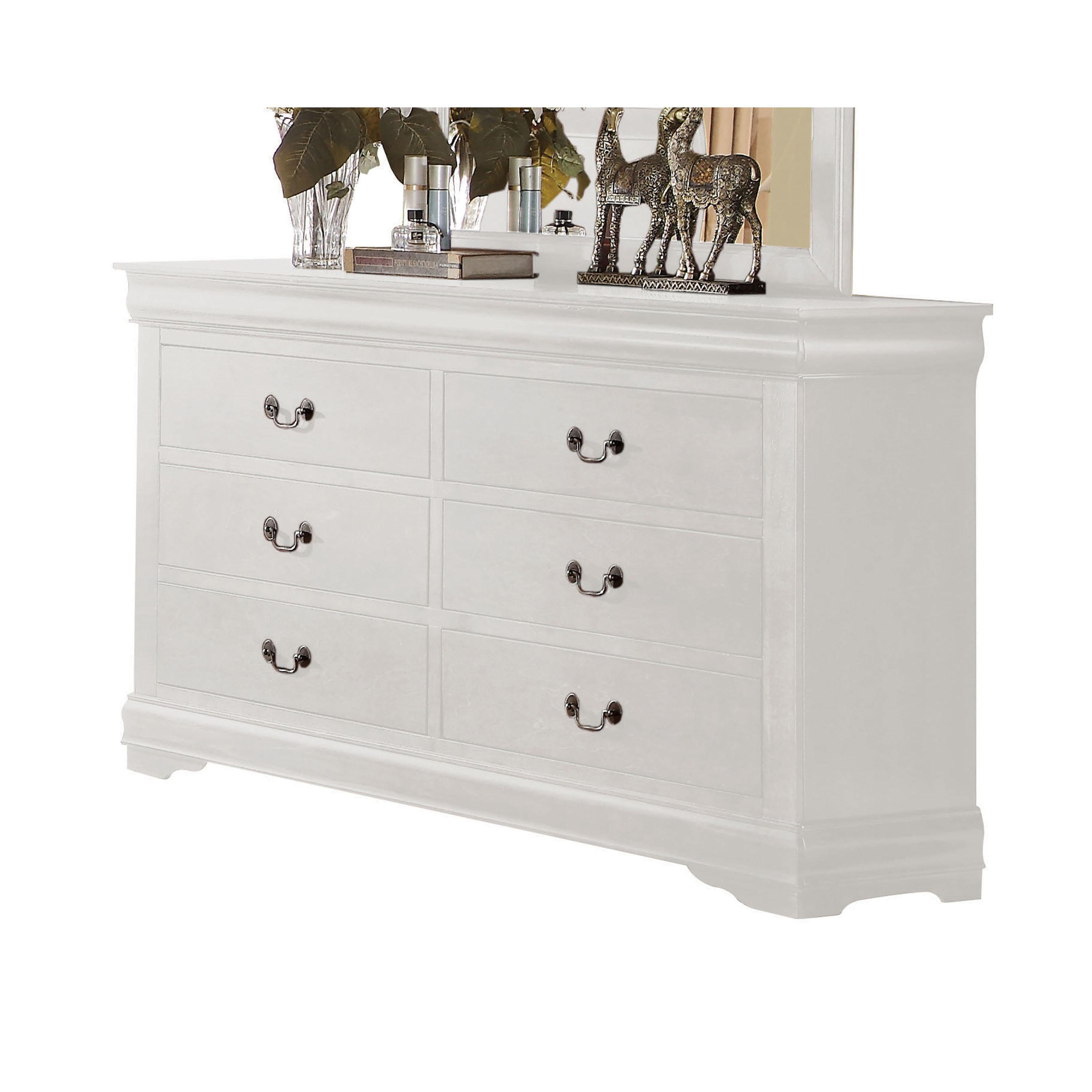 Louis Philippe White Dresser - Ideal Furniture (Fresno,CA)