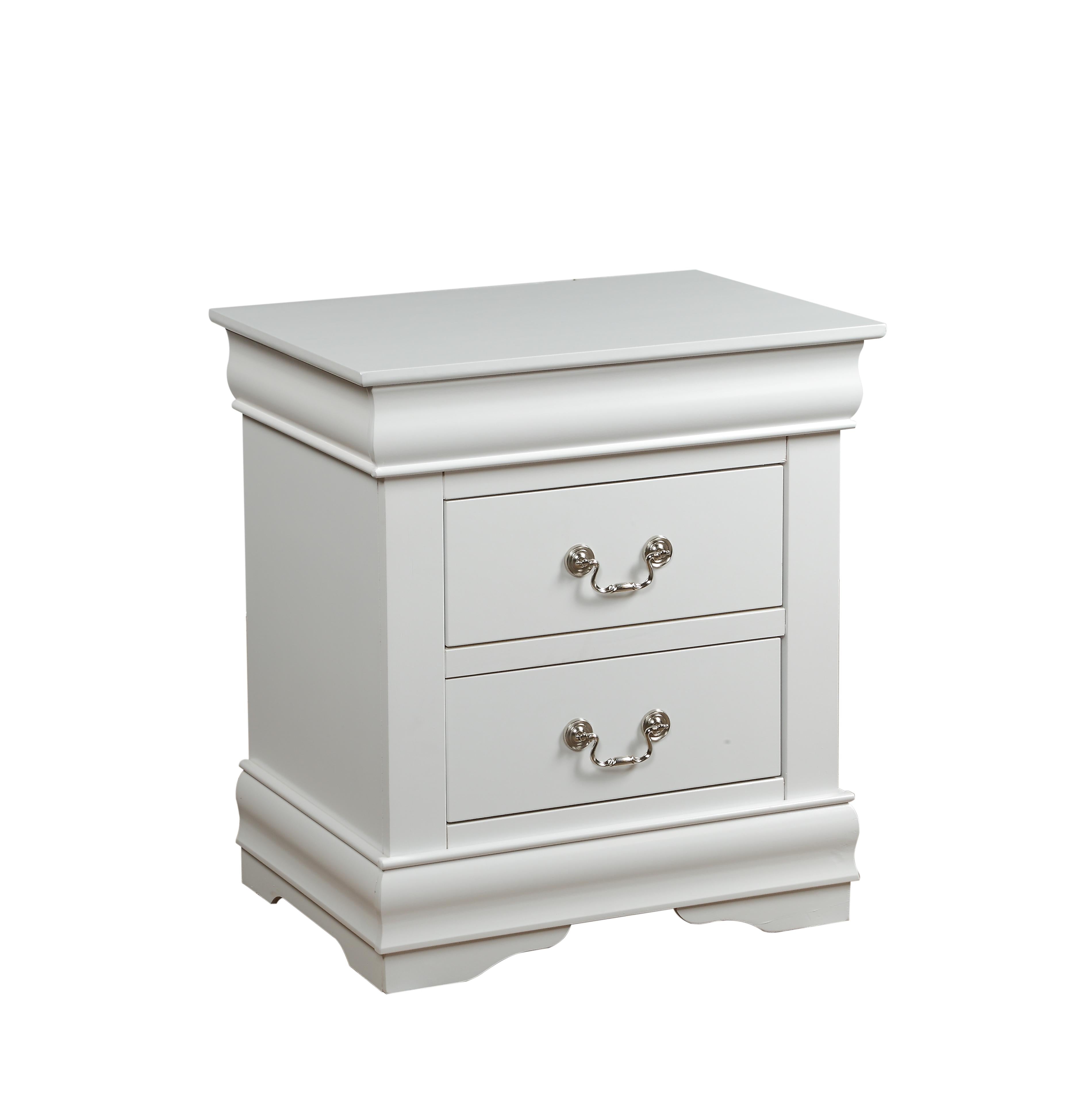 Louis Philippe White Nightstand - Ideal Furniture (Fresno,CA)