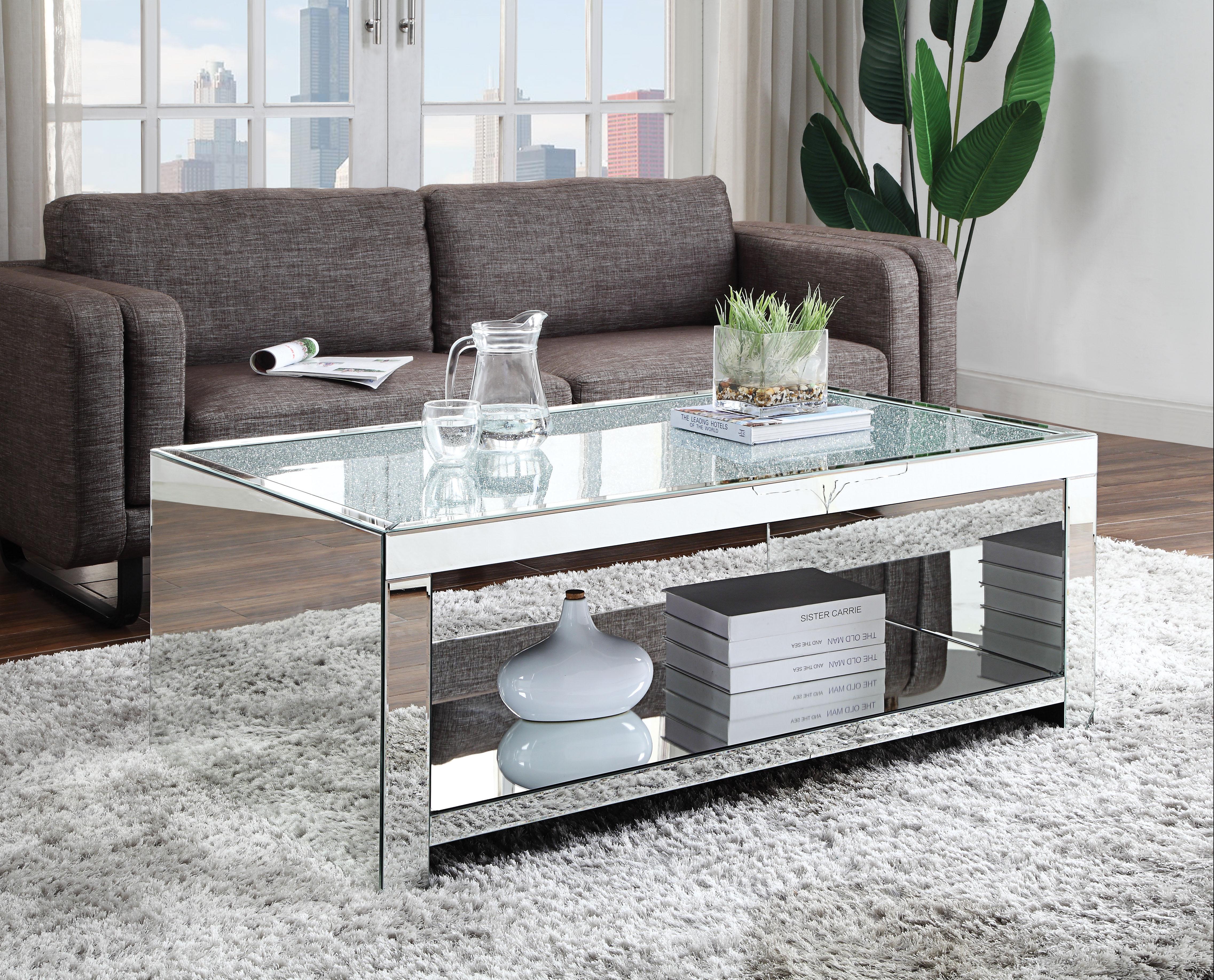 Malish Mirrored Coffee Table - Ideal Furniture (Fresno,CA)