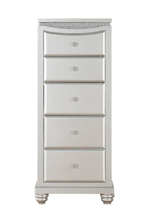 Maverick Platinum Lingerie Chest - Ideal Furniture (Fresno,CA)