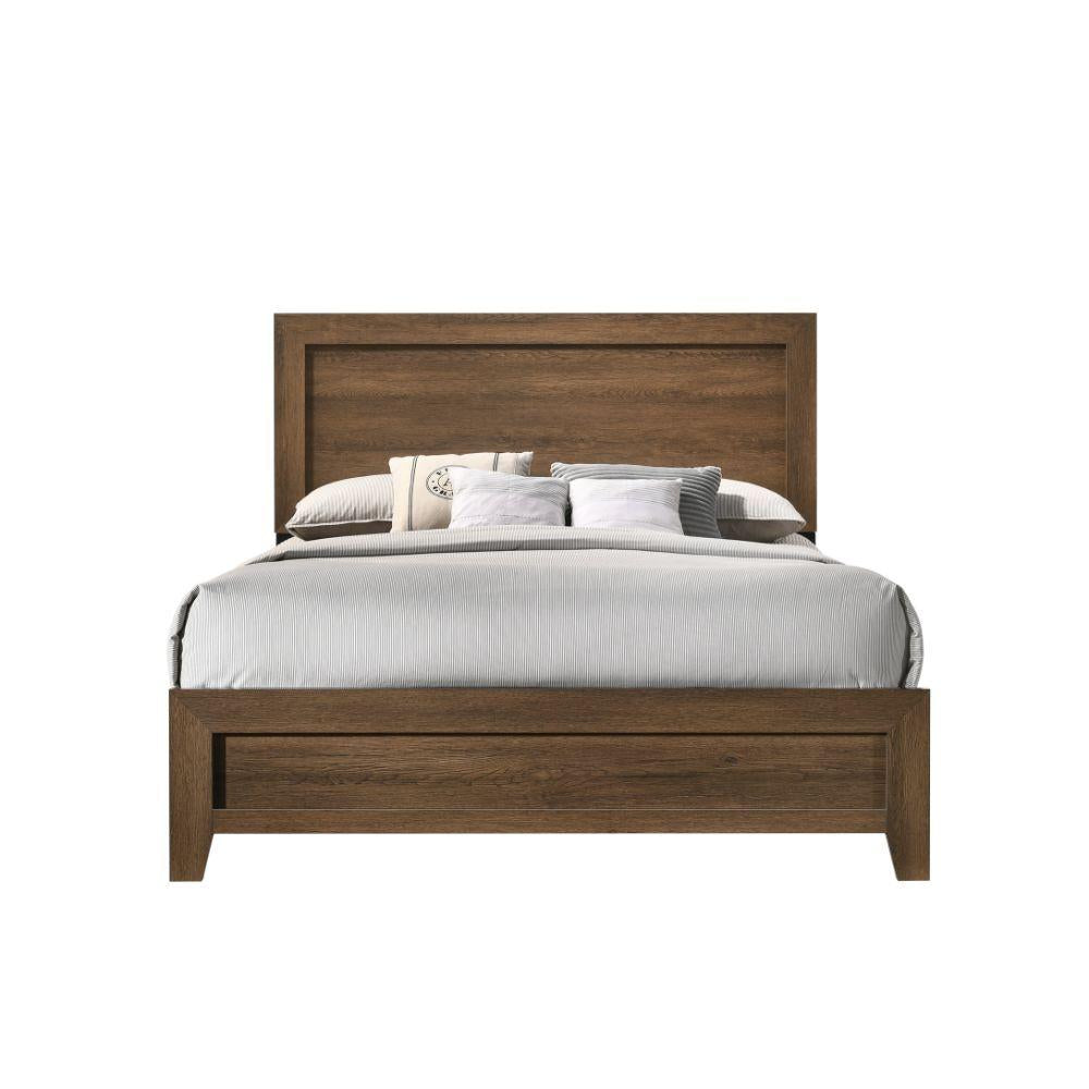 Miquell - Queen Bed - Brown, Light - 84" - Ideal Furniture (Fresno,CA)
