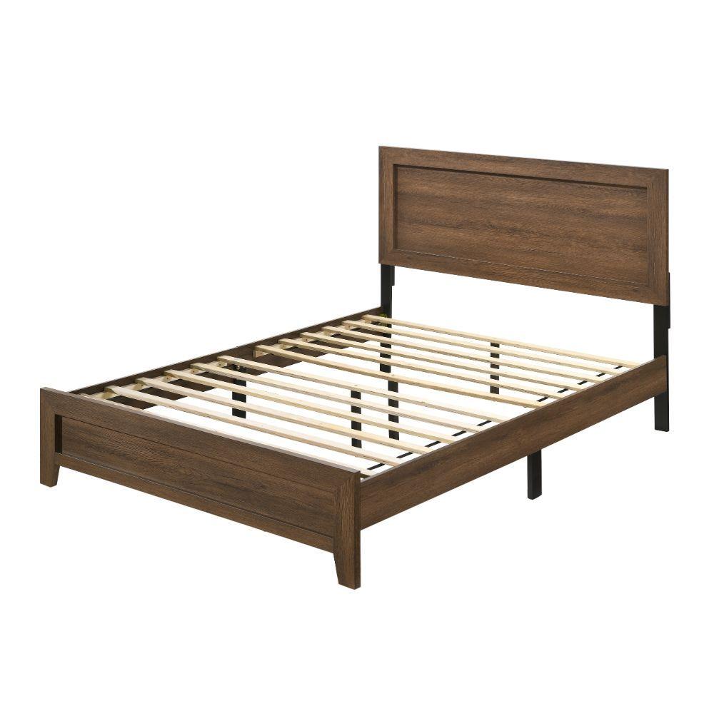 Miquell - Queen Bed - Brown, Light - 84" - Ideal Furniture (Fresno,CA)